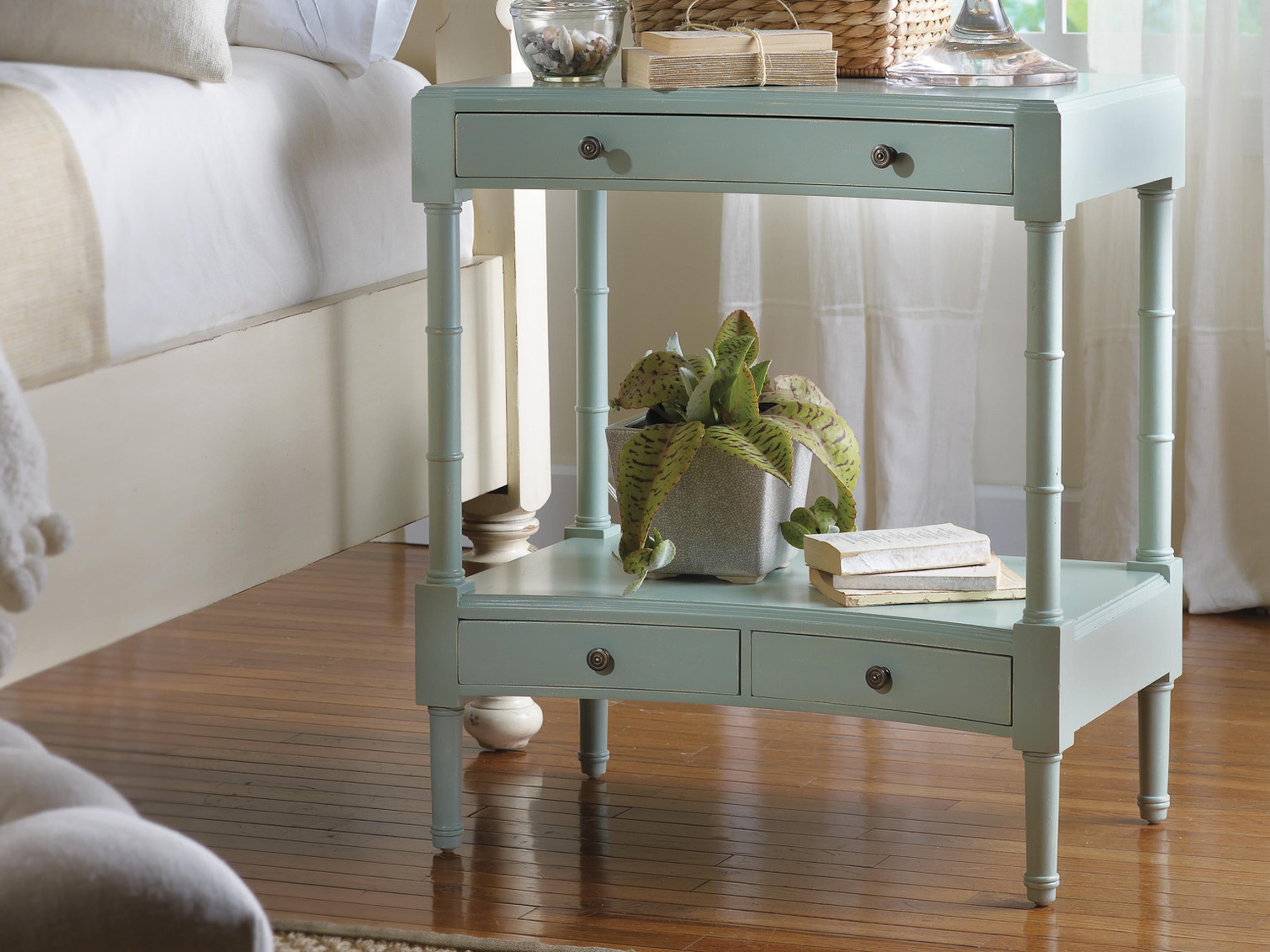 Somerset Bay Cape Island 3-Drawers Green Mahogany Wood Nightstand