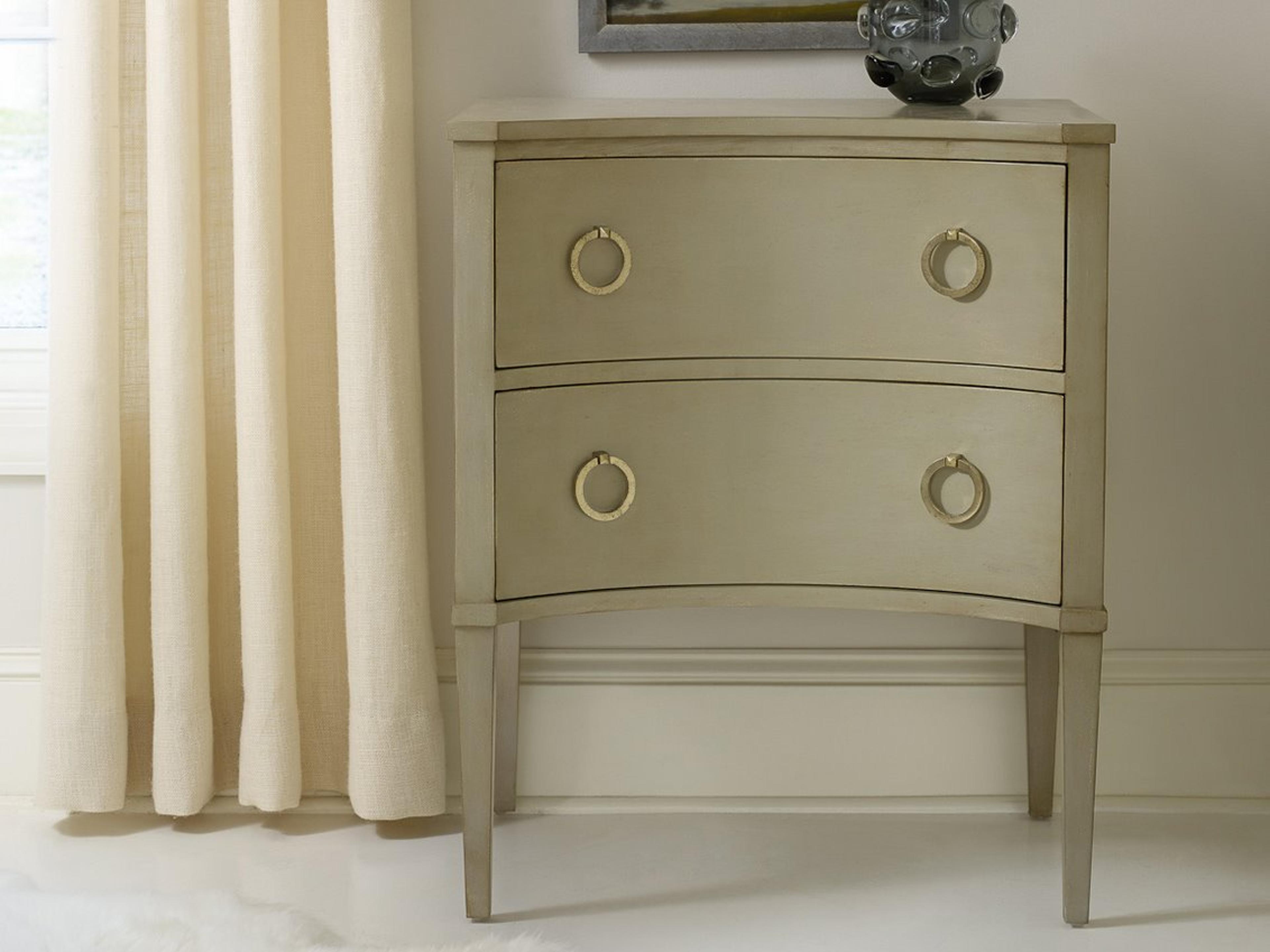 Somerset Bay Concave Beige Mahogany Wood Accent Chest