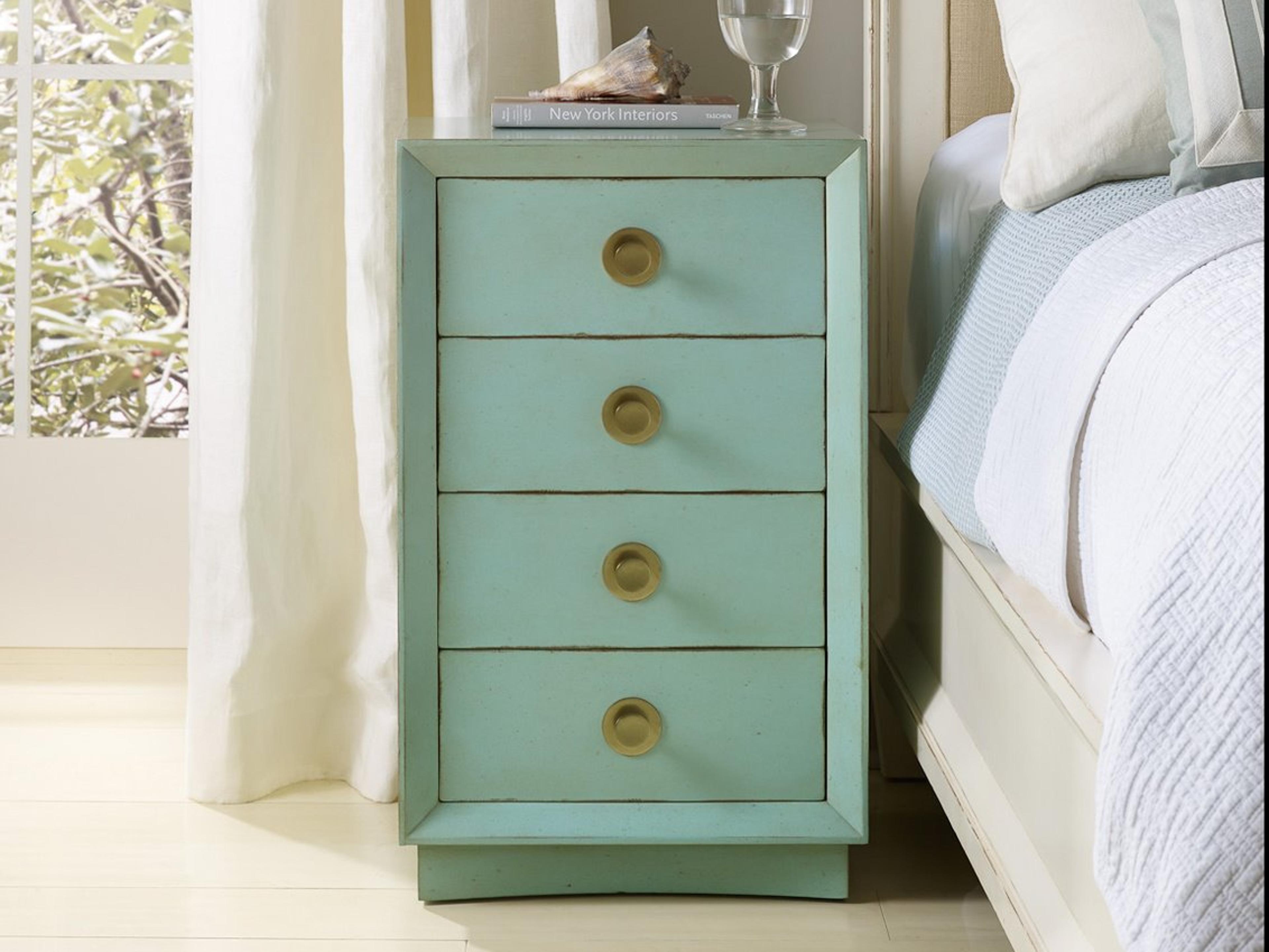 Somerset Bay Mod Blue Mahogany Wood Nightstand