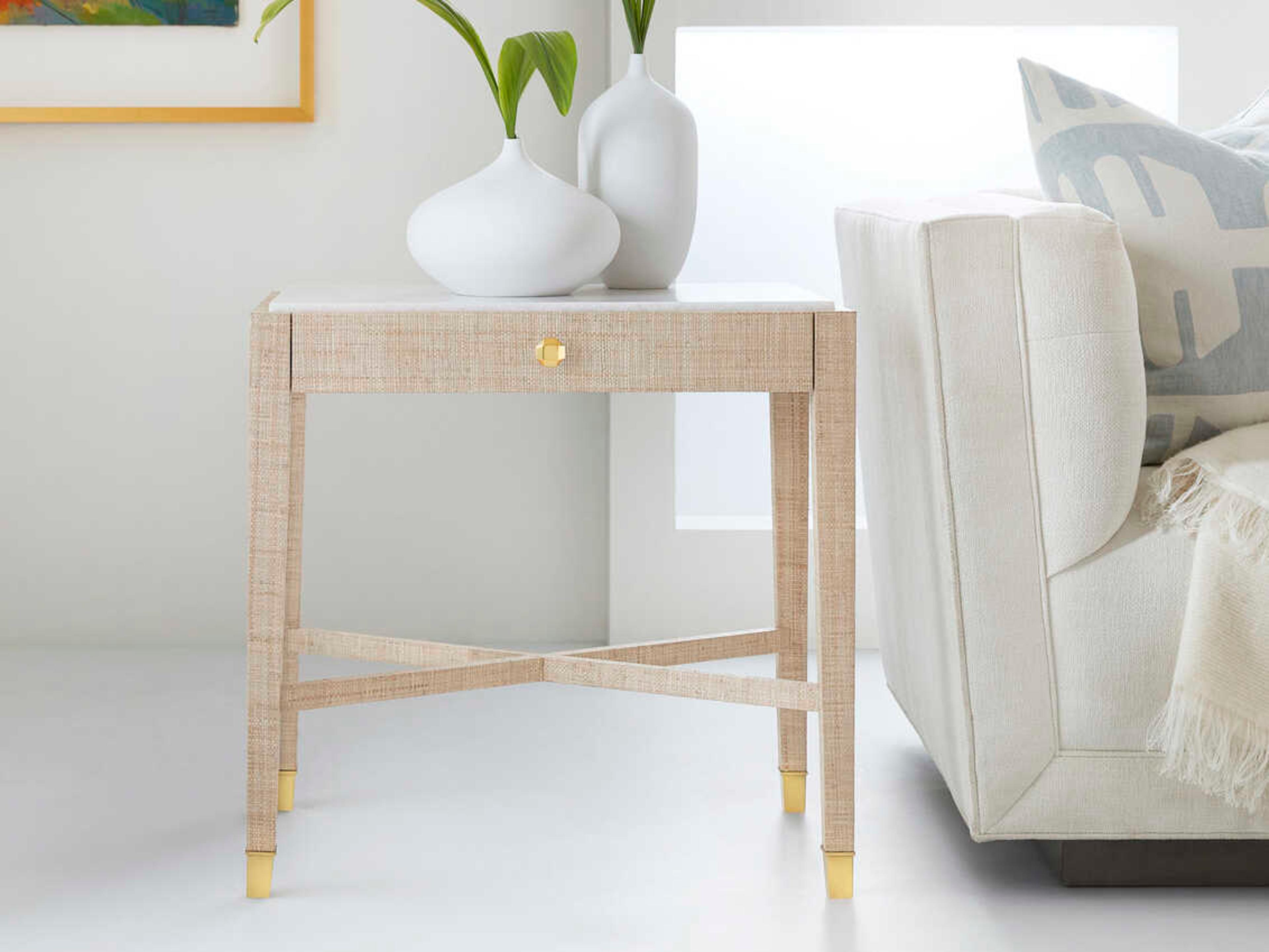 Somerset Bay Palmetto Rectangular Stone End Table