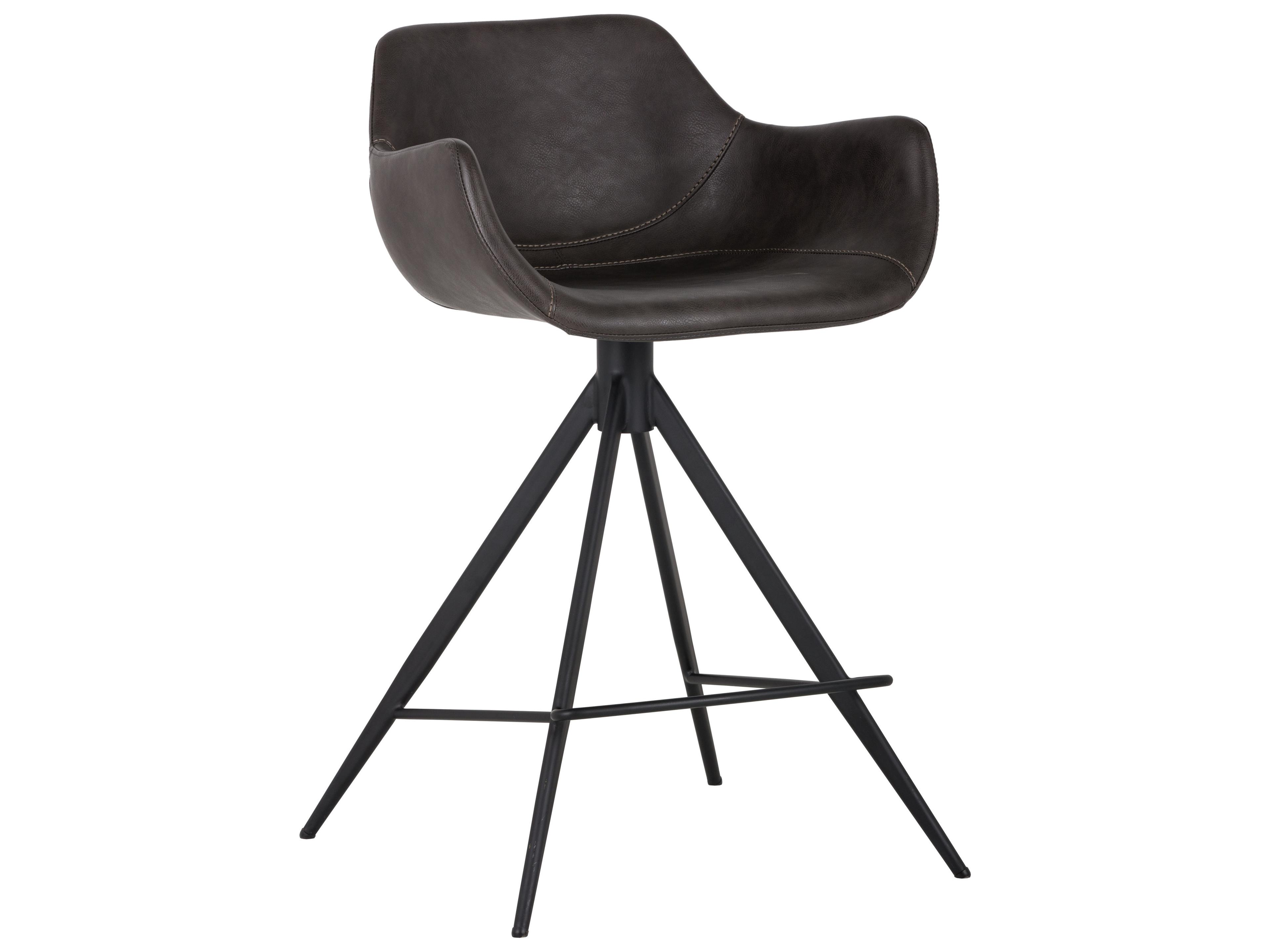 Sunpan Junction Owen Swivel Town Grey Black Counter Stool