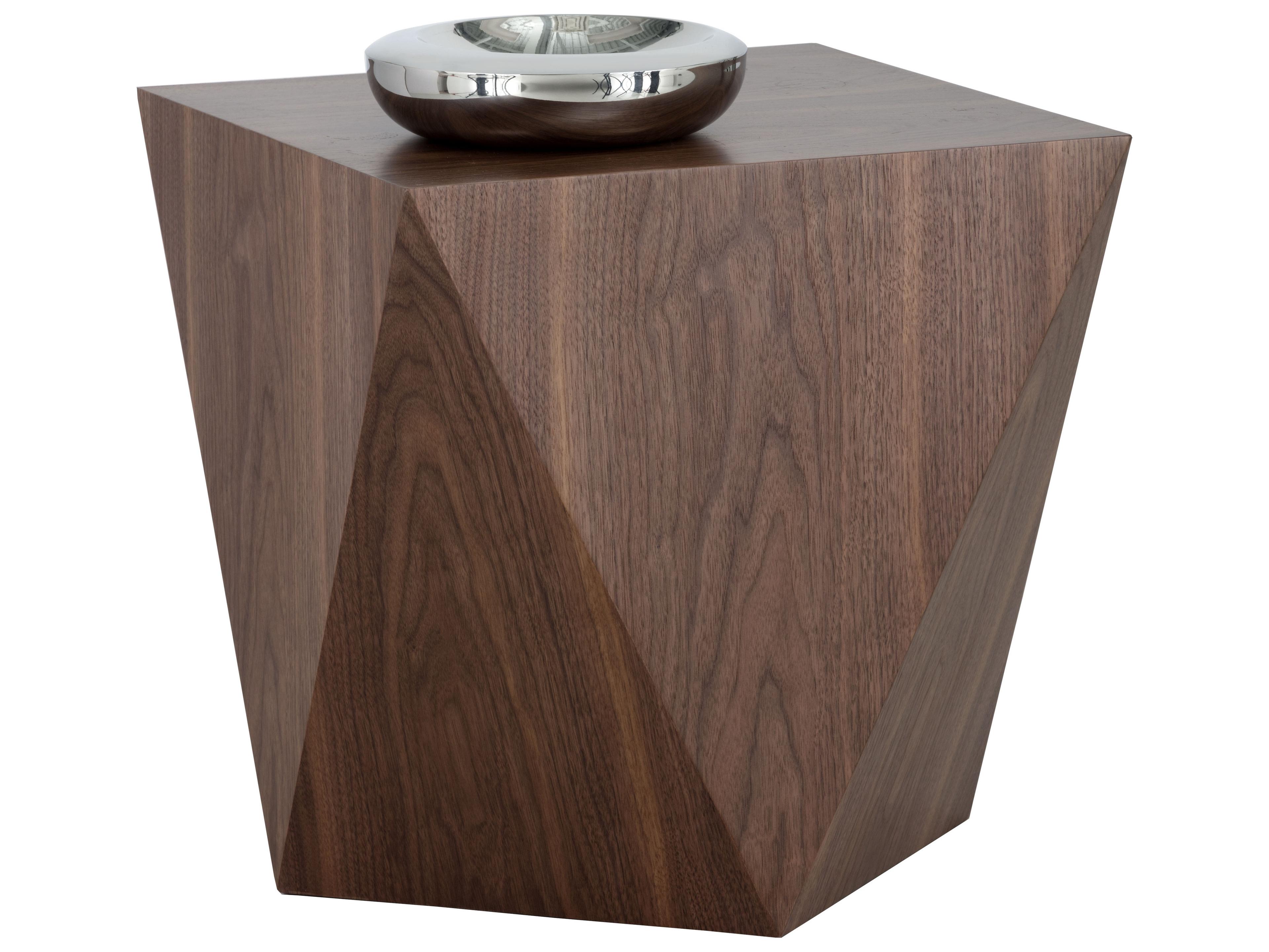 Sunpan Ikon Timmons Square Wood Brown End Table