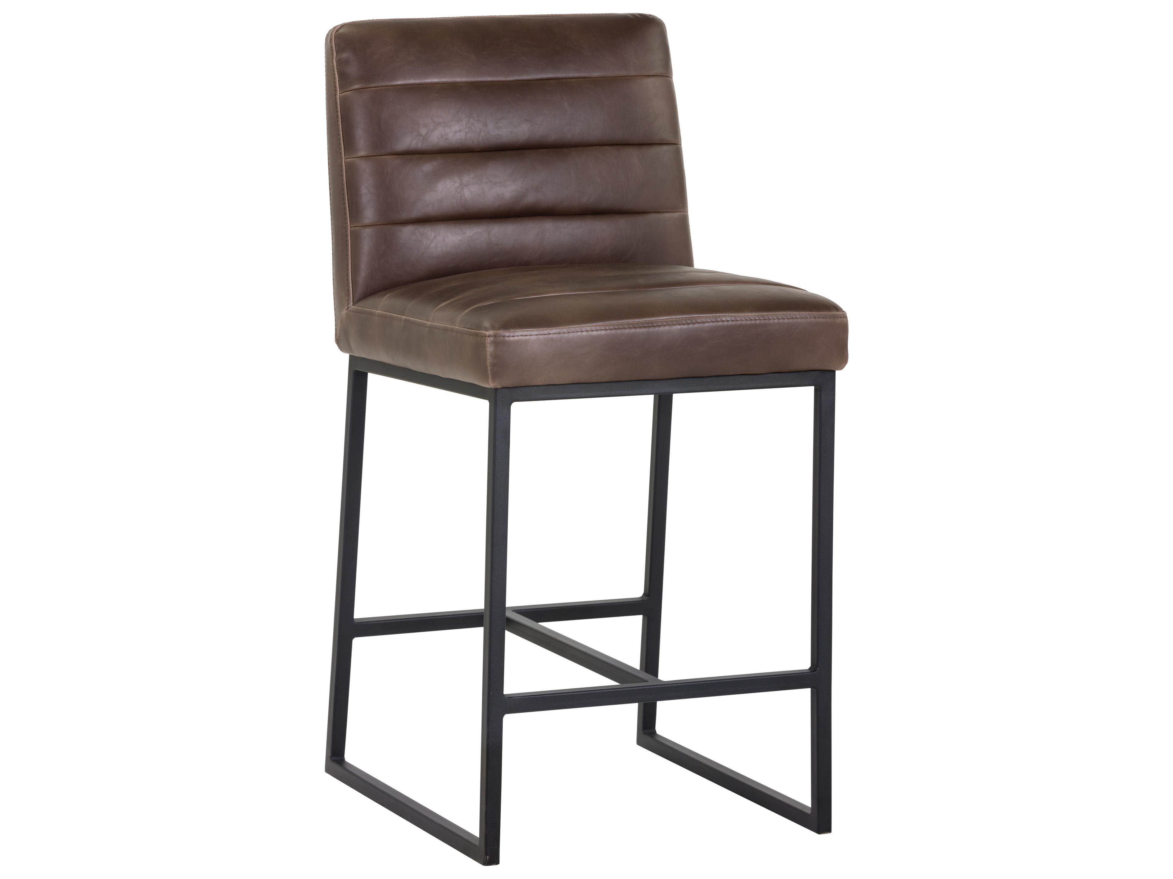 Sunpan 5west Spyros Havana Dark Brown Black Counter Stool