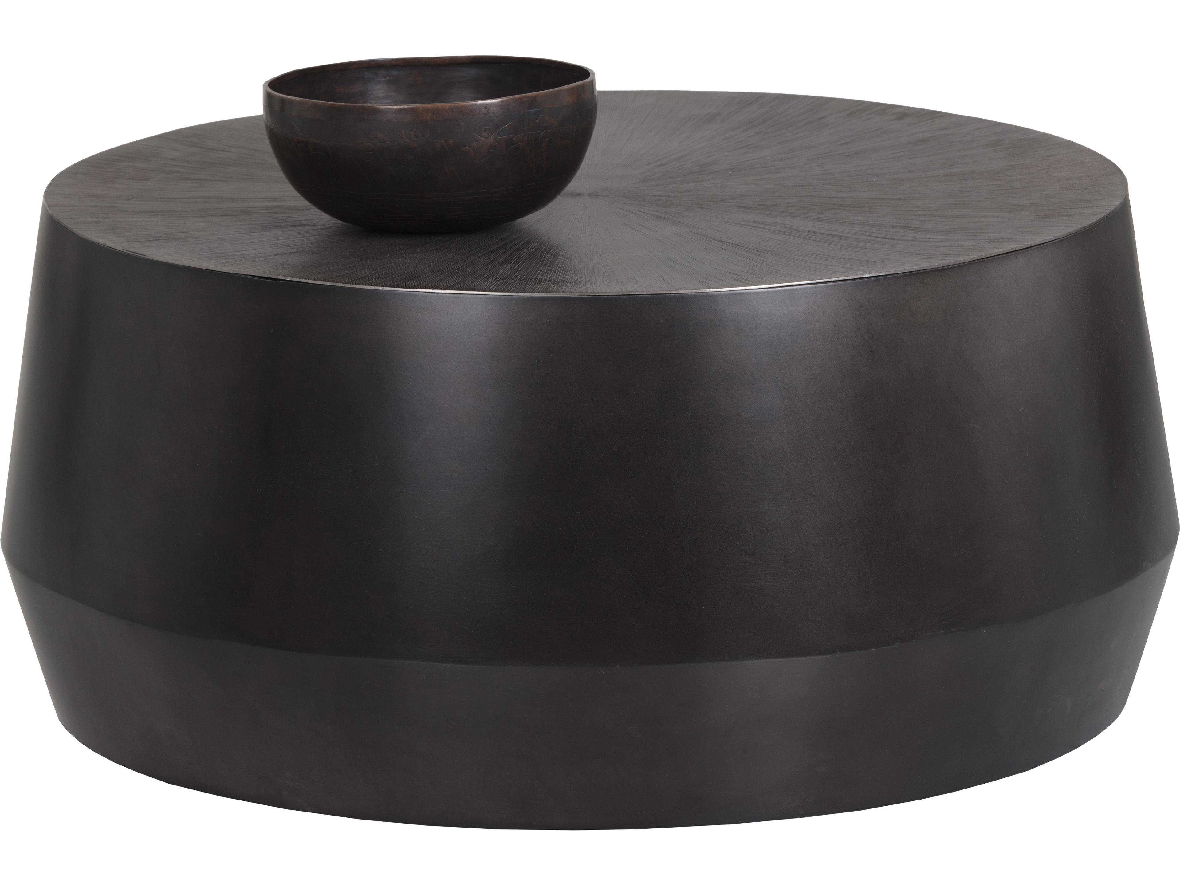 Sunpan Creed Round Gunmetal Coffee Table