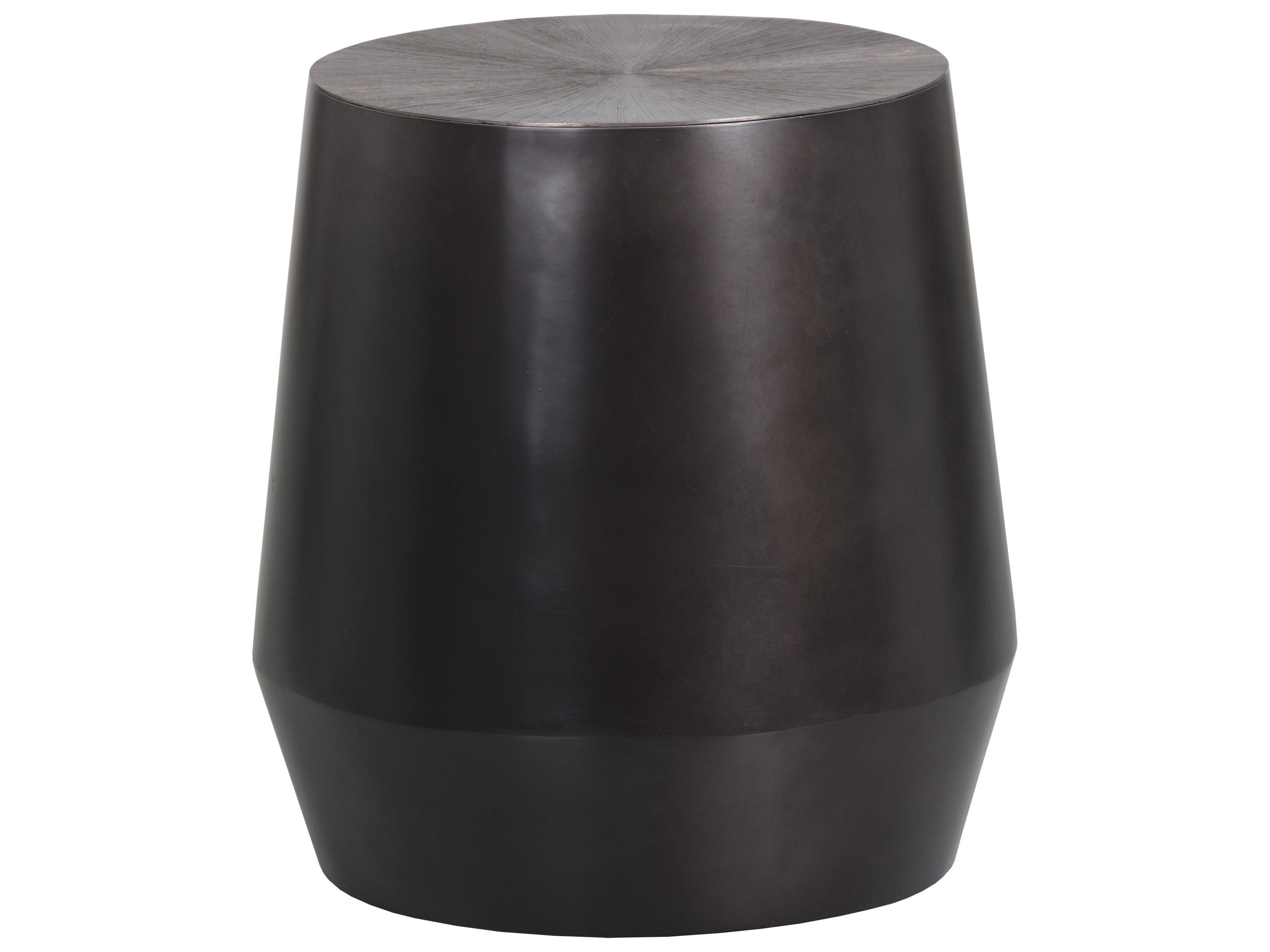 Sunpan Creed Round Gunmetal End Table