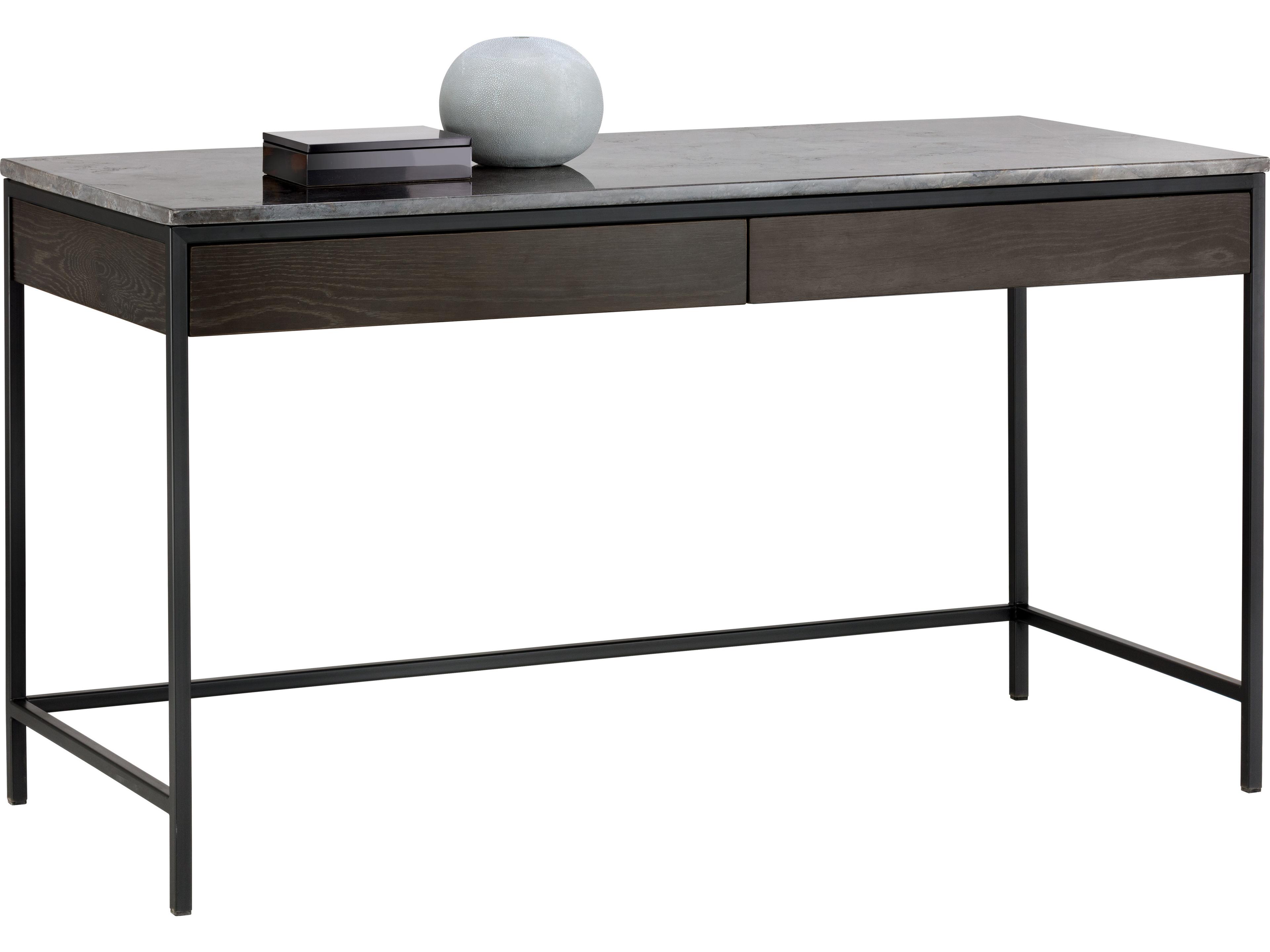 Sunpan Artezia Stamos Grey Sungkai Wood Secretary Desk