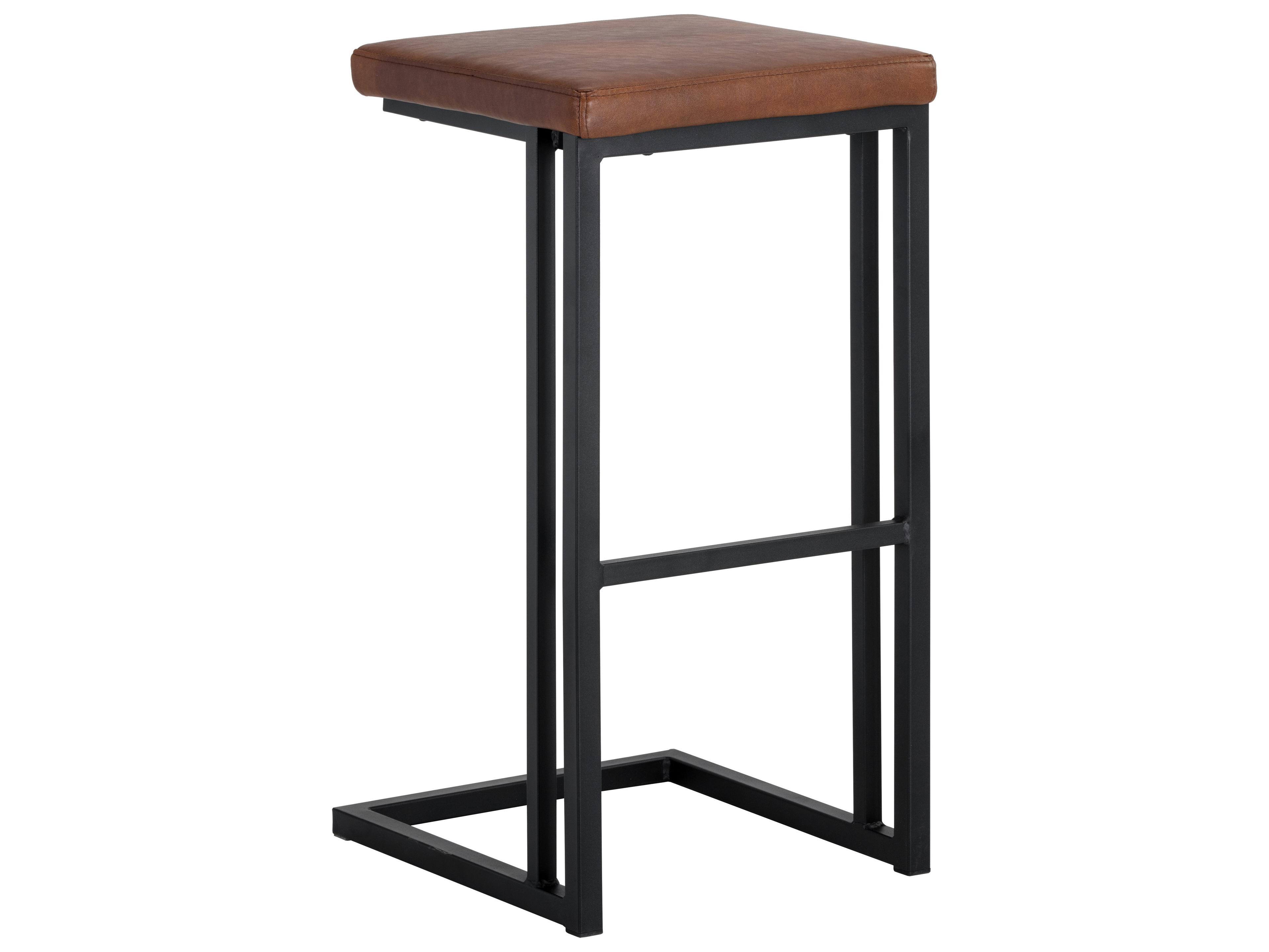 Sunpan Urban Unity 16" Boone Barstool Black Bravo Cognac