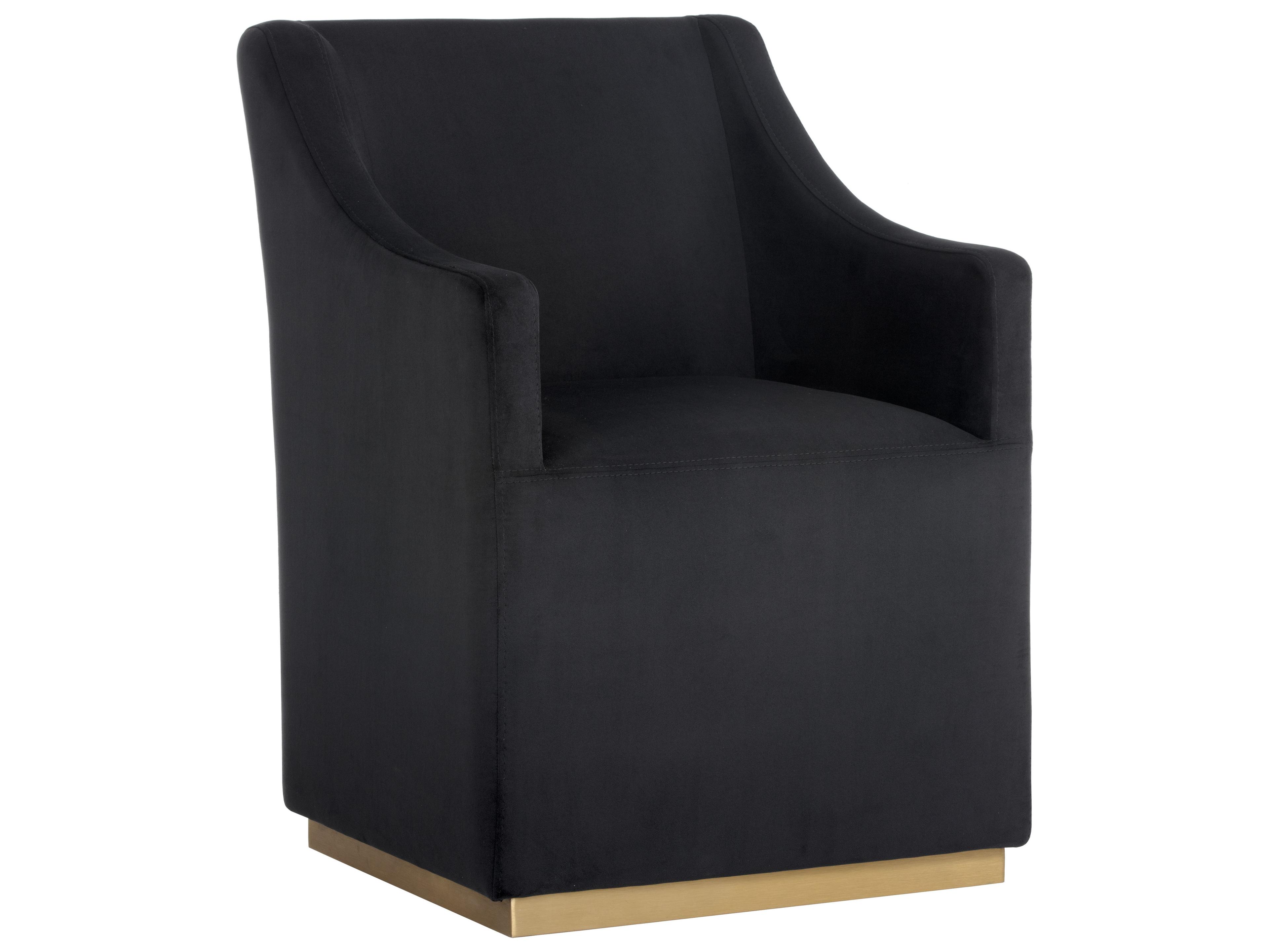 Sunpan Irongate Zane Black Fabric Accent Chair