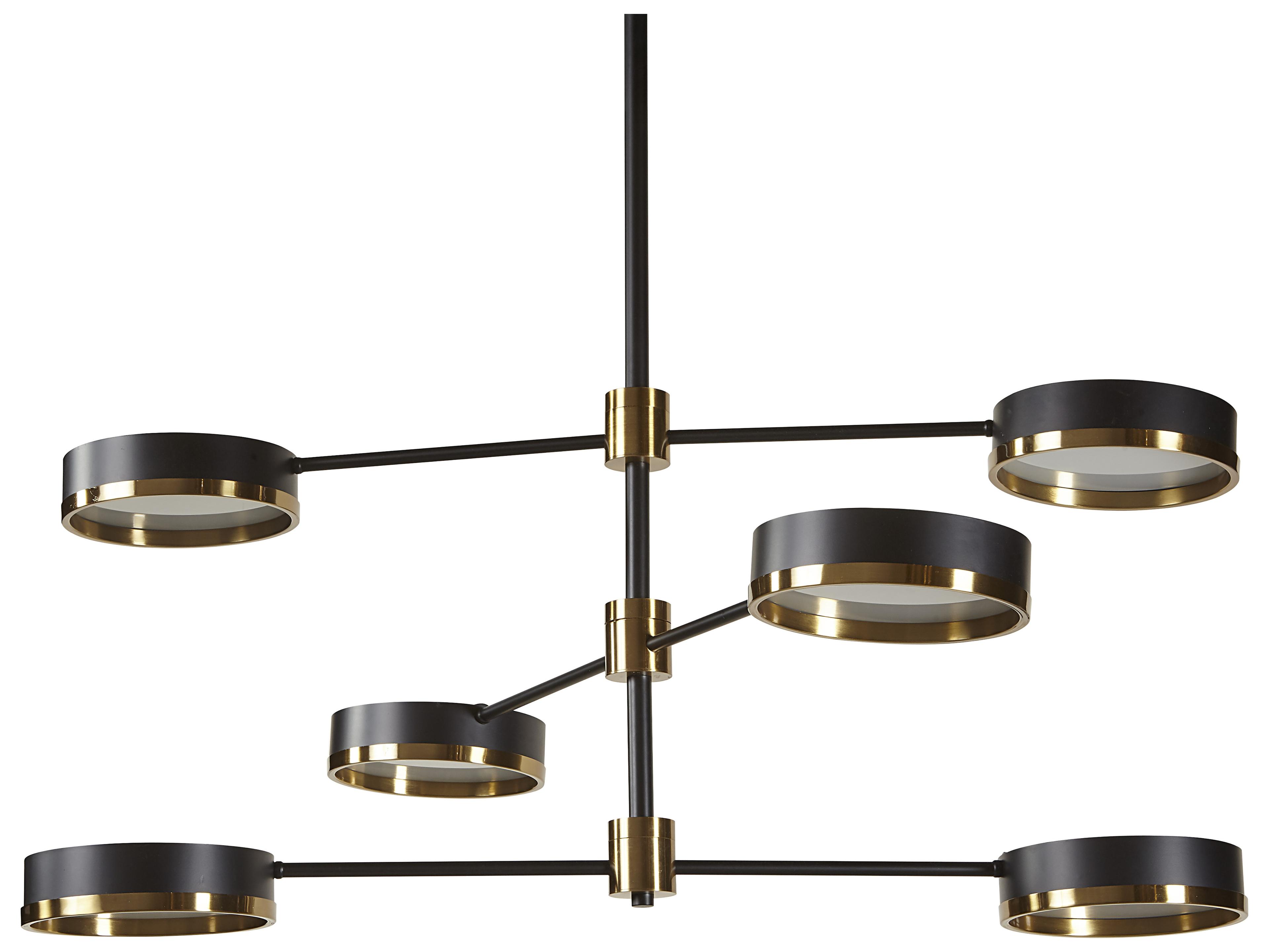 Sunpan Oralee 6-Light Black Brass Chandelier