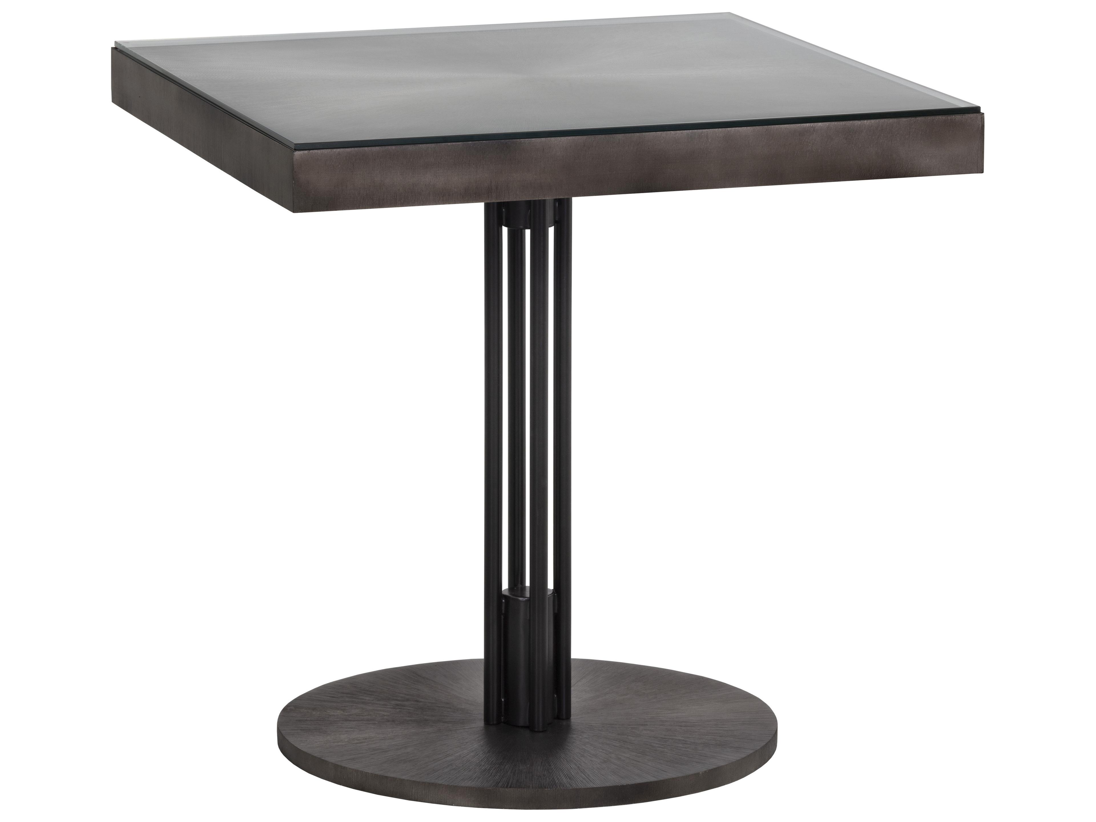 Sunpan Terry Square Gunmetal Black Dining Table