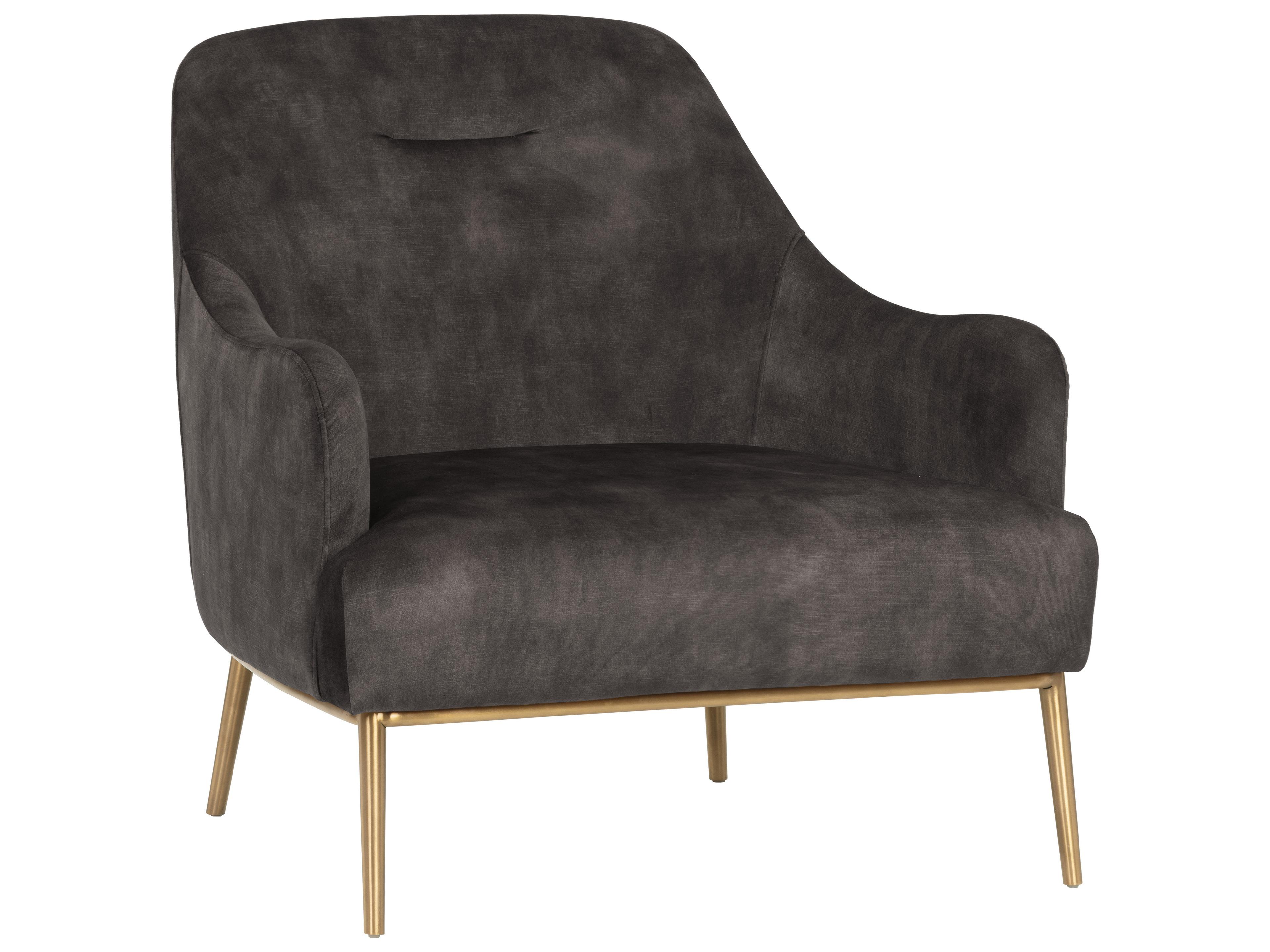 Sunpan Cameron Gray Fabric Accent Chair