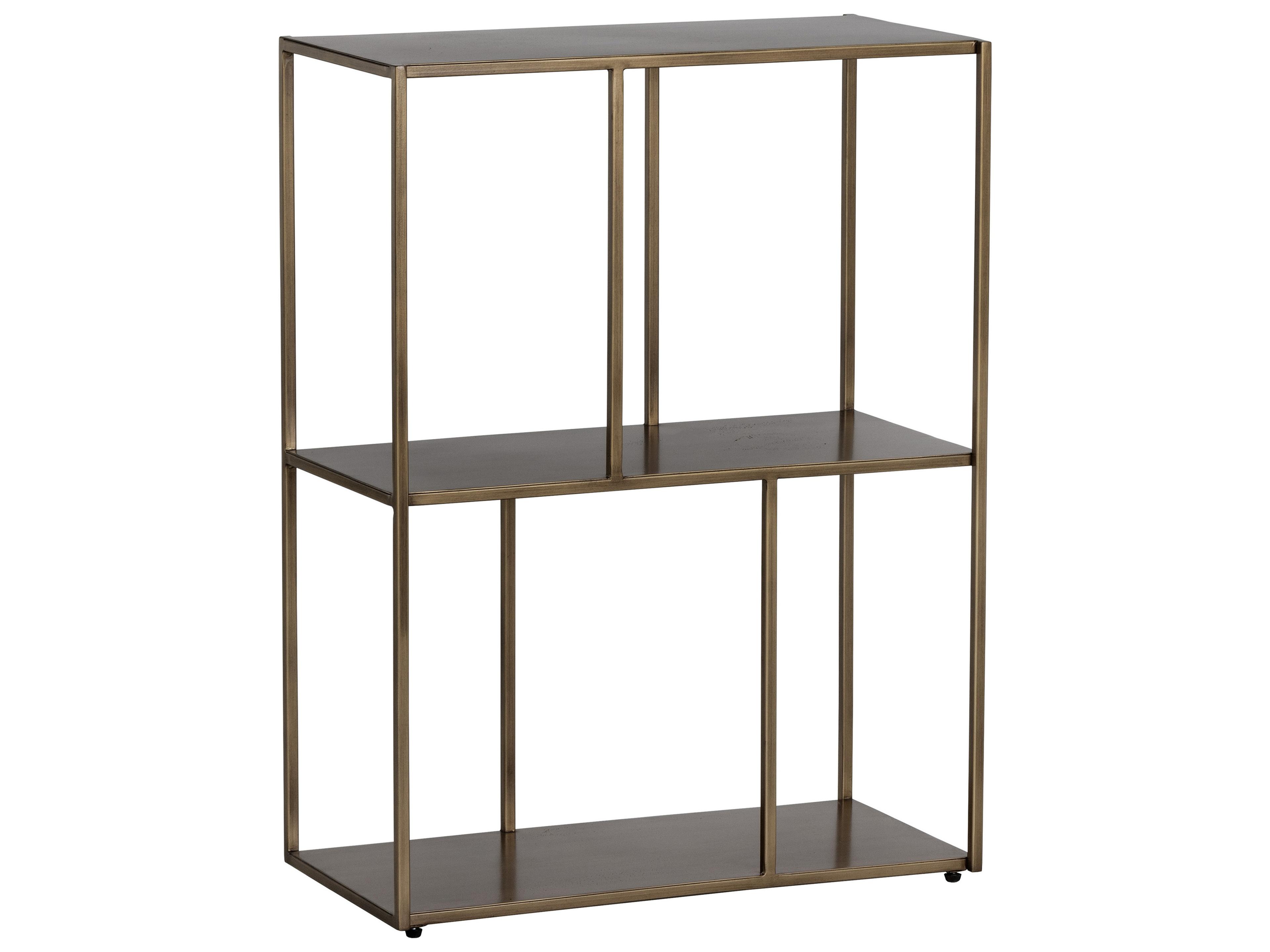 Sunpan Mixt Antique Brass Bookcase