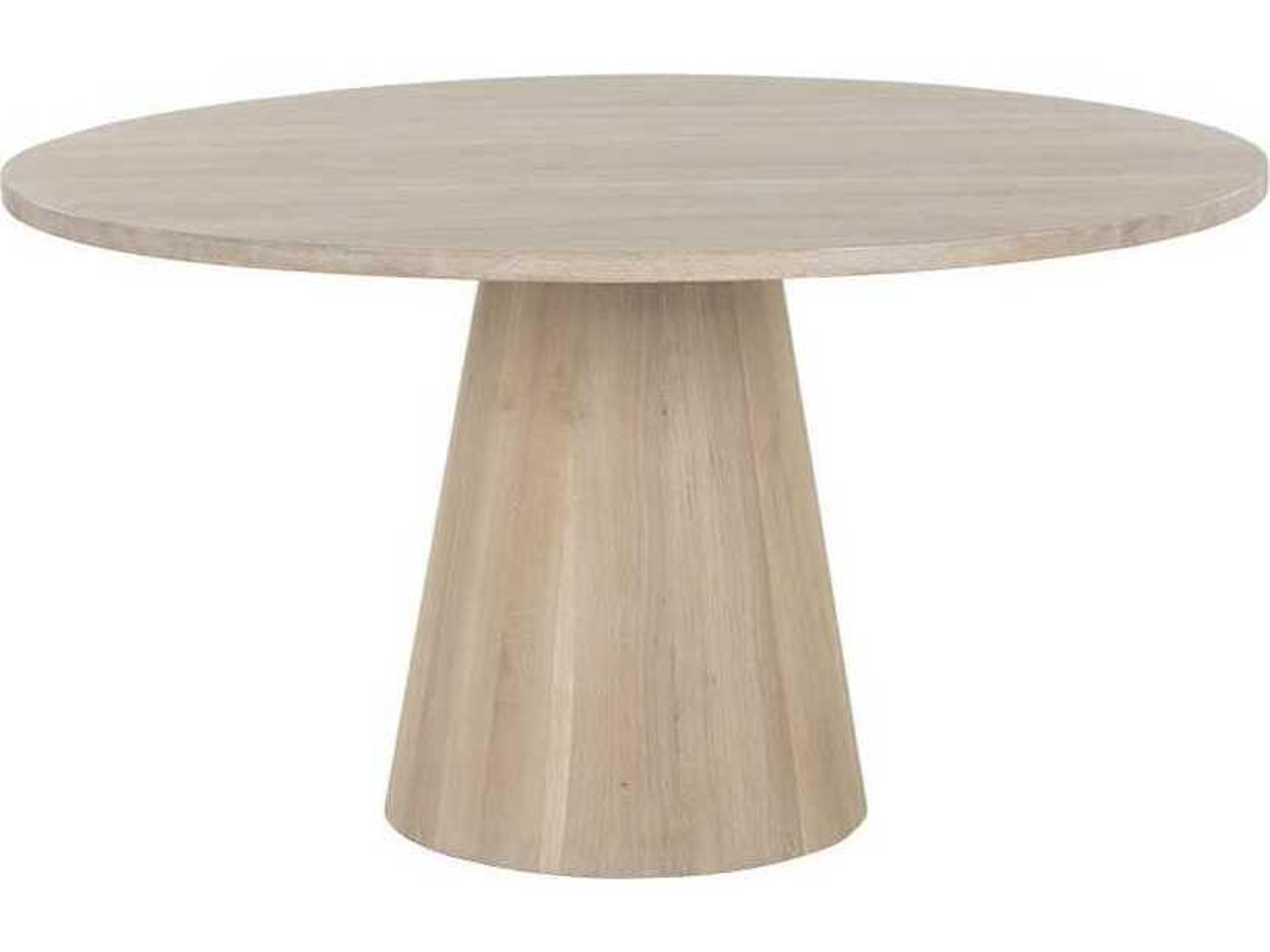 Sunpan Althea Round Wood Light Oak Dining Table