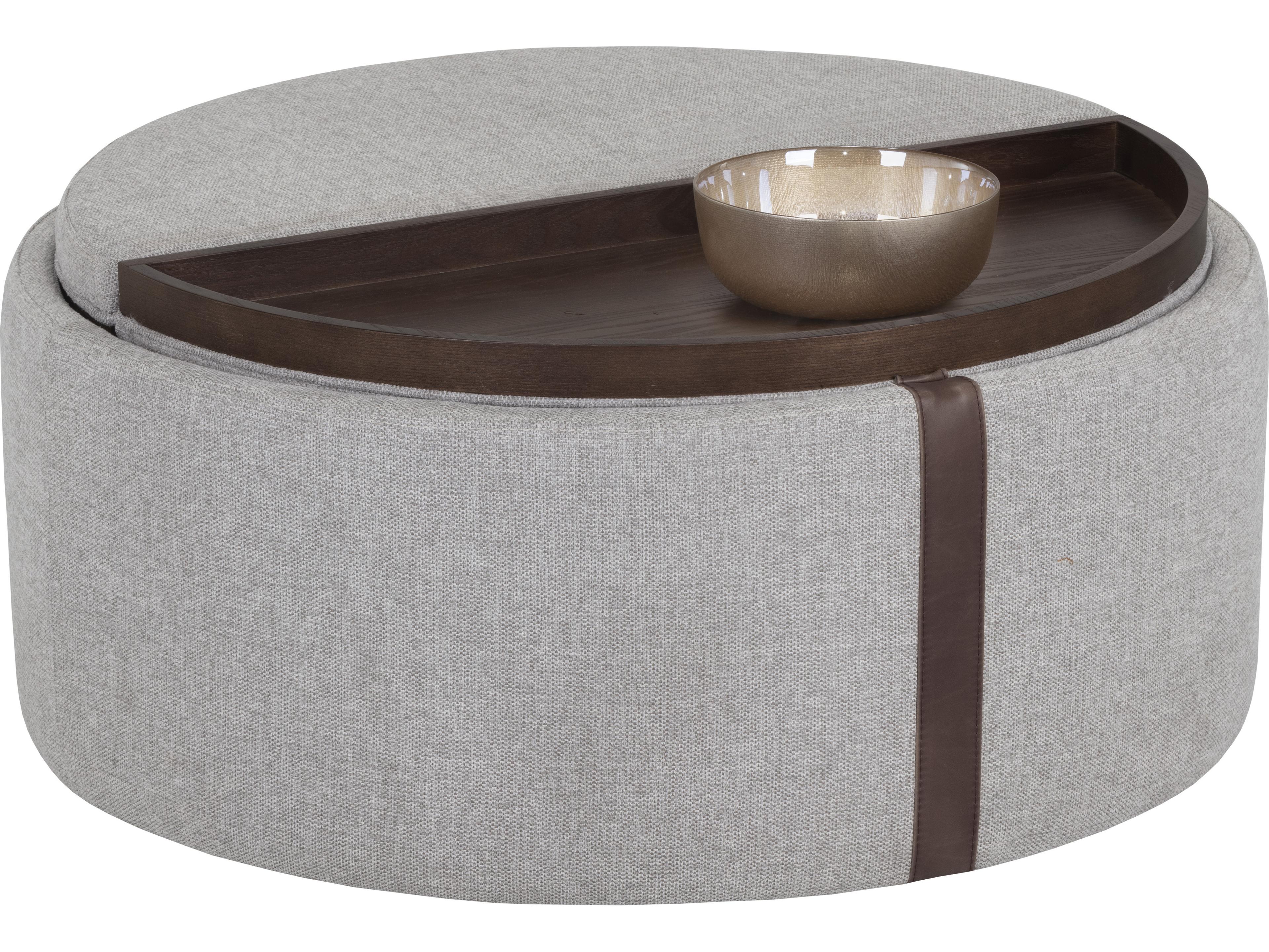 Sunpan 5west Borelli Brown Gray Upholstered Ottoman