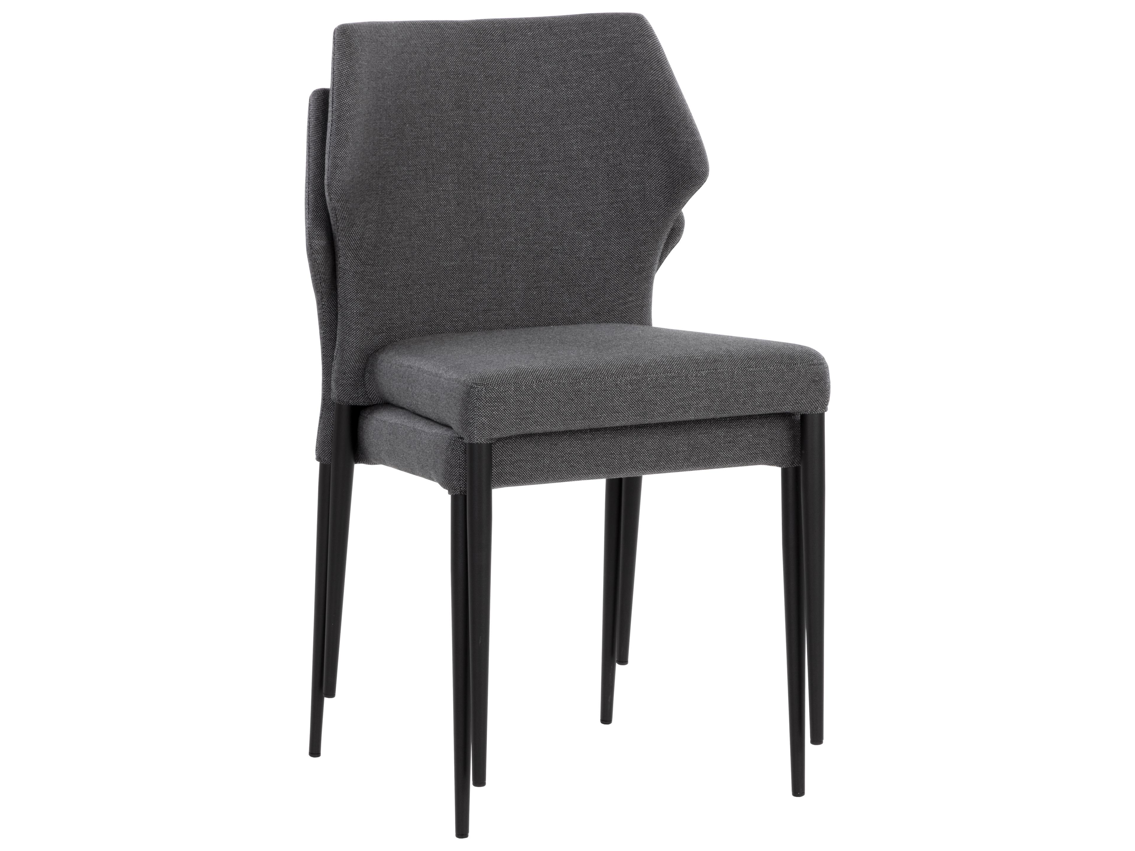 Sunpan James Gray Upholstered Side Dining Chair