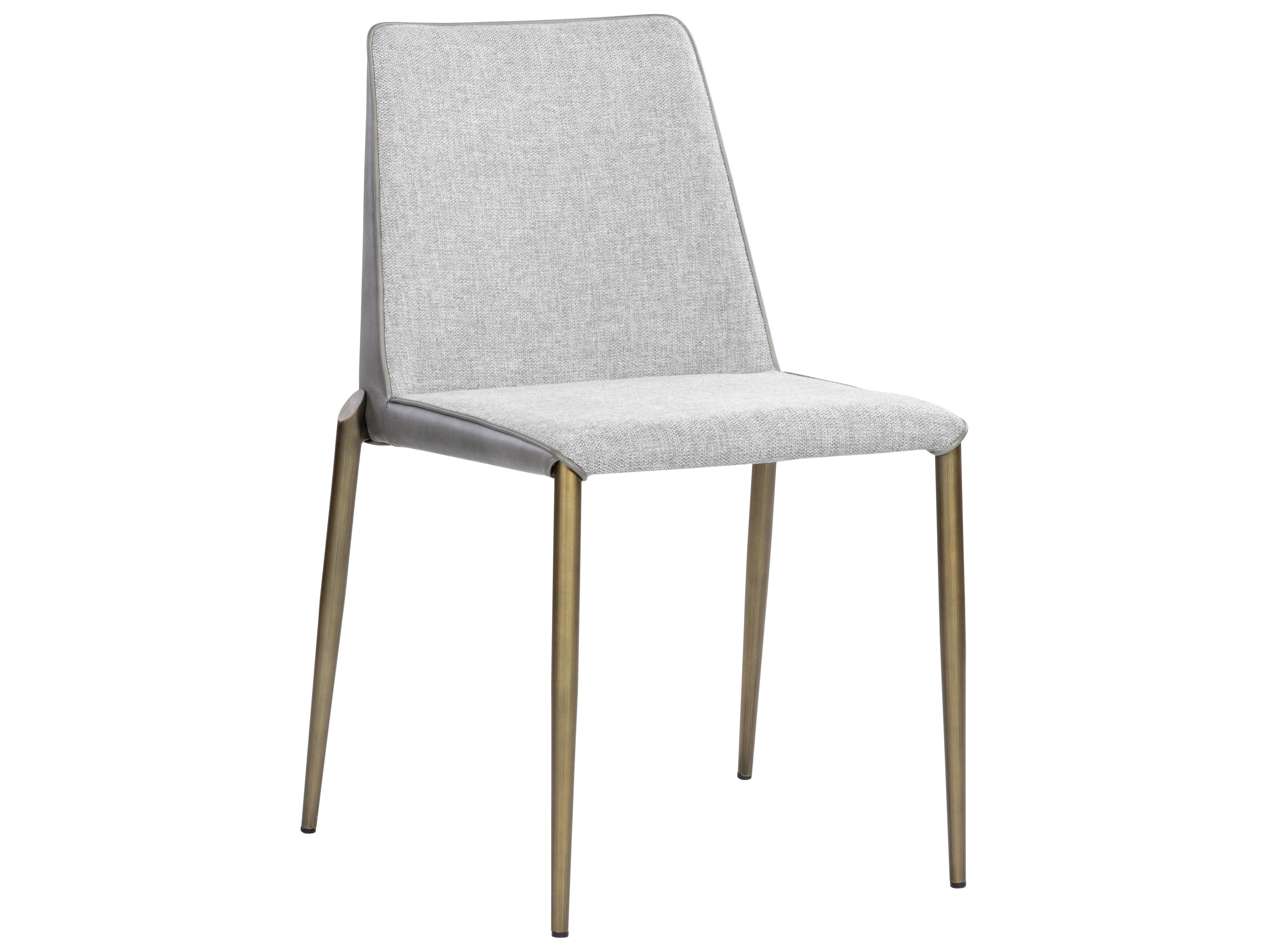 Sunpan Renee Gray Faux Leather Side Dining Chair