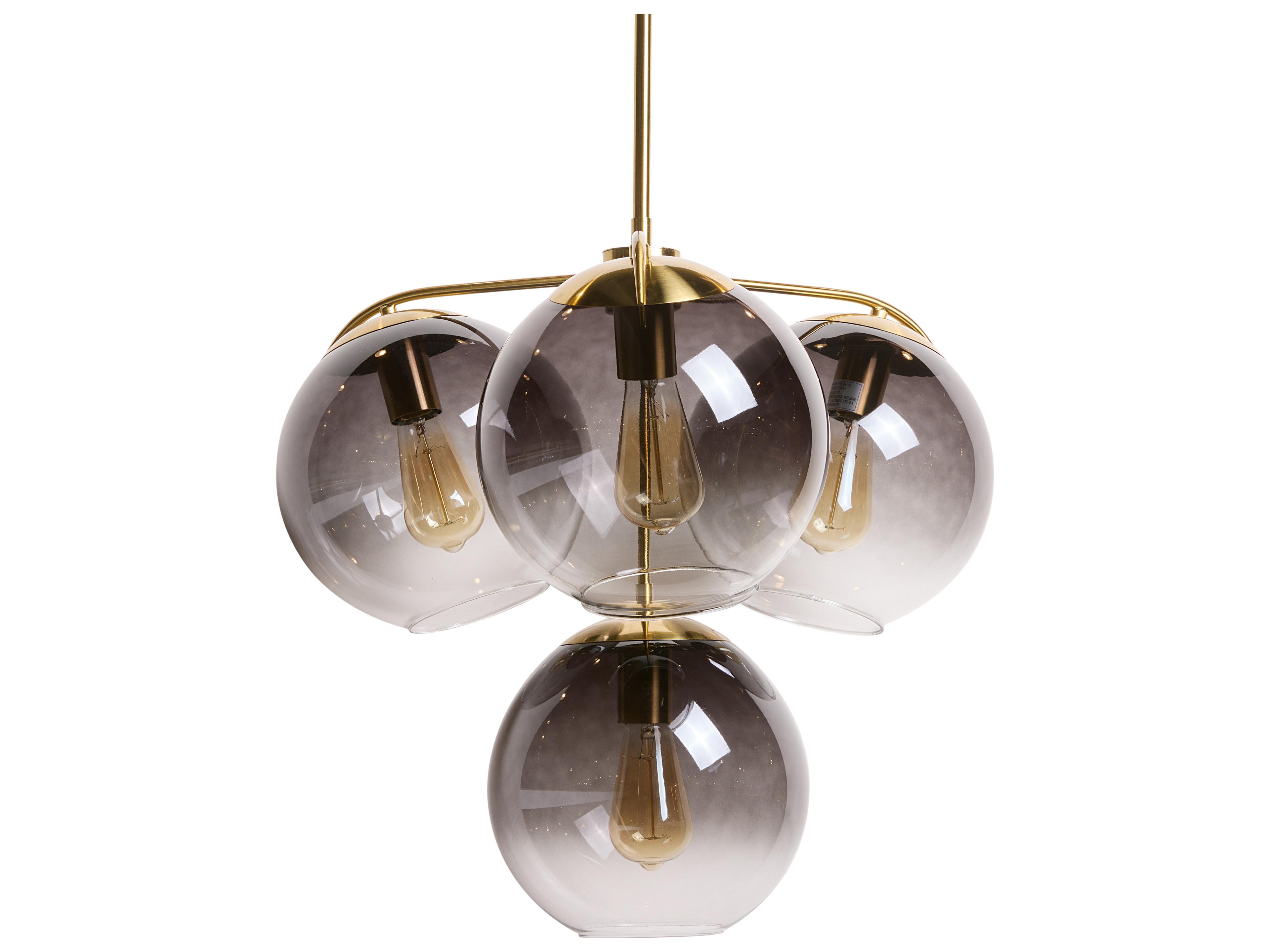 Sunpan Kamara 4-Light Brass Globe Pendant