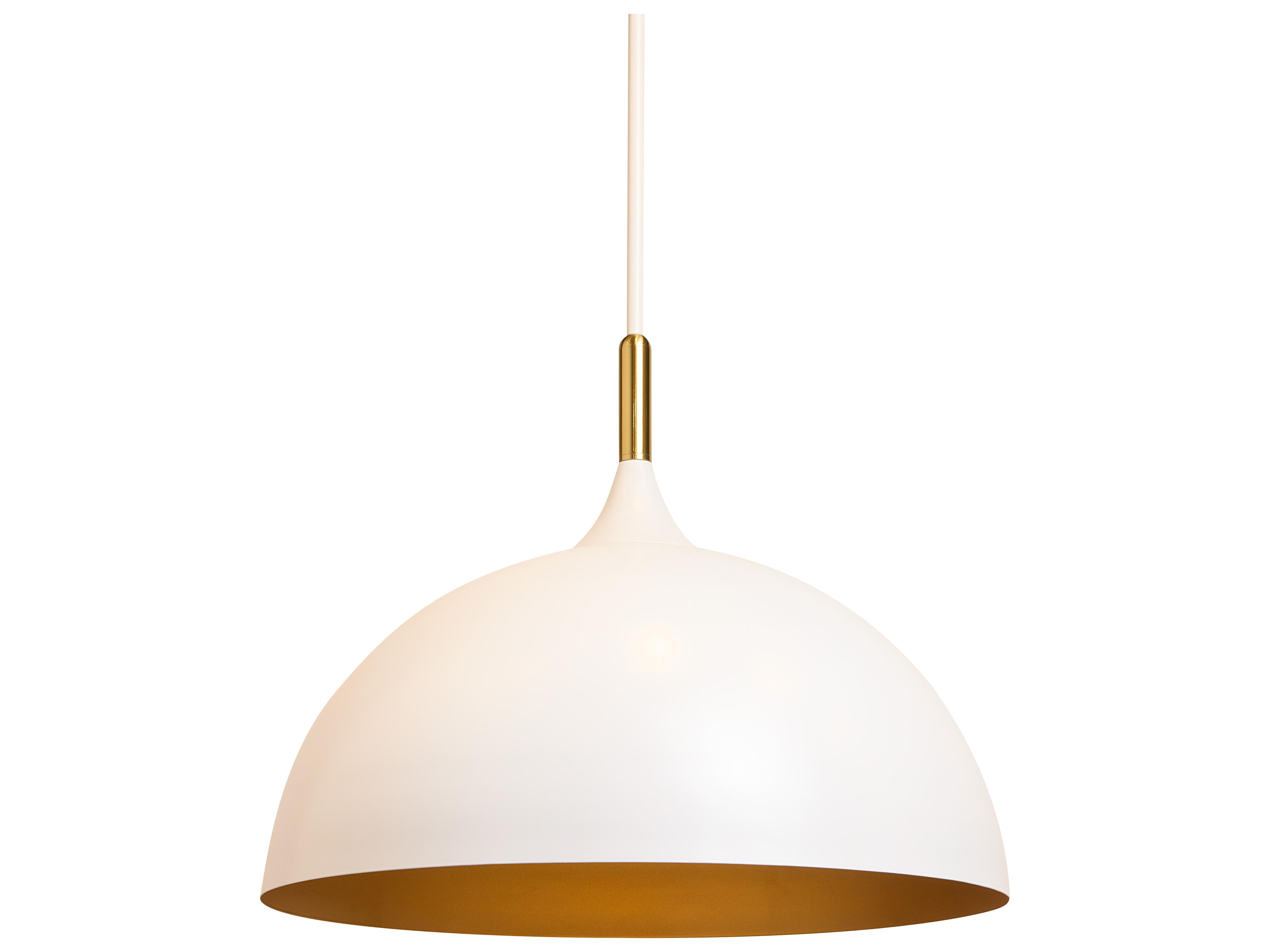 Sunpan Lohn 1-Light Matte White Dome Pendant