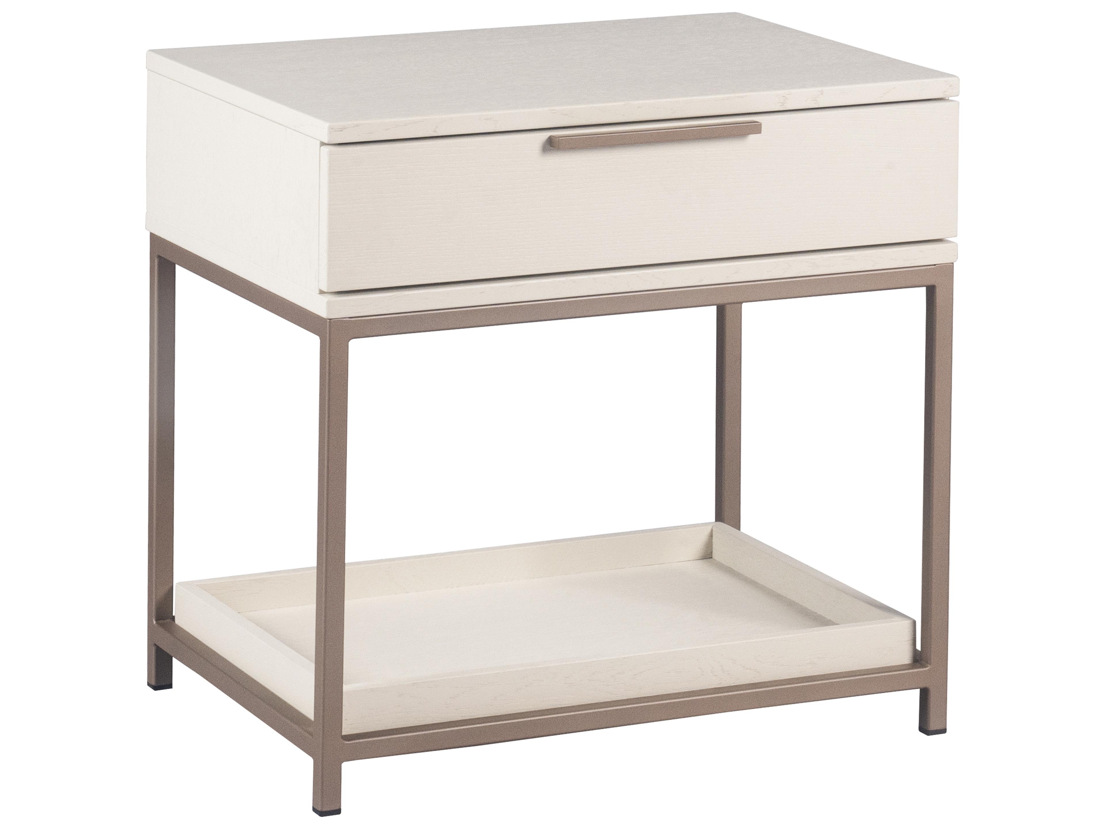 Sunpan Rebel 1-Drawer Cream Champagne Gold Nightstand
