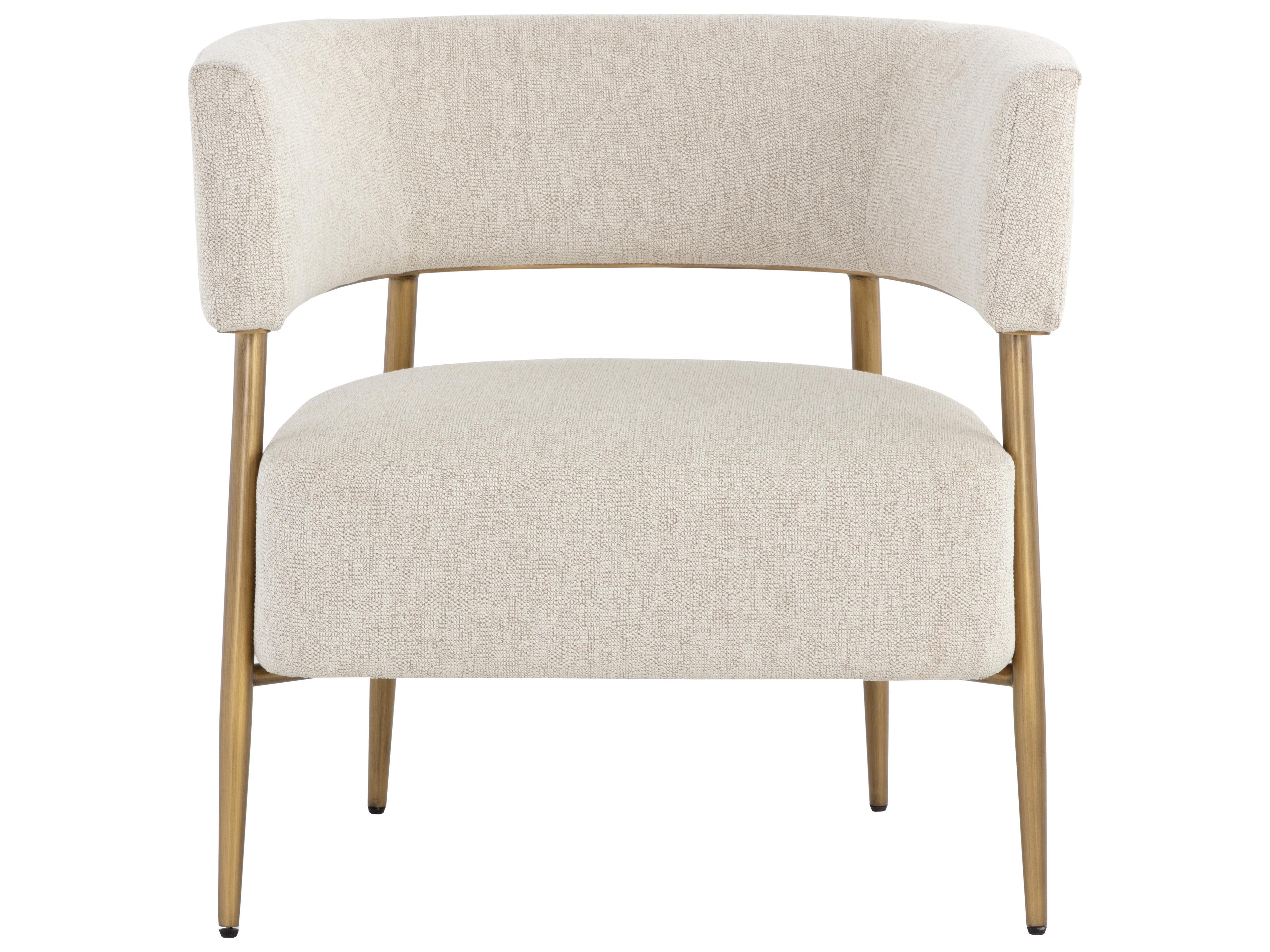 Sunpan Maestro Beige Fabric Accent Chair
