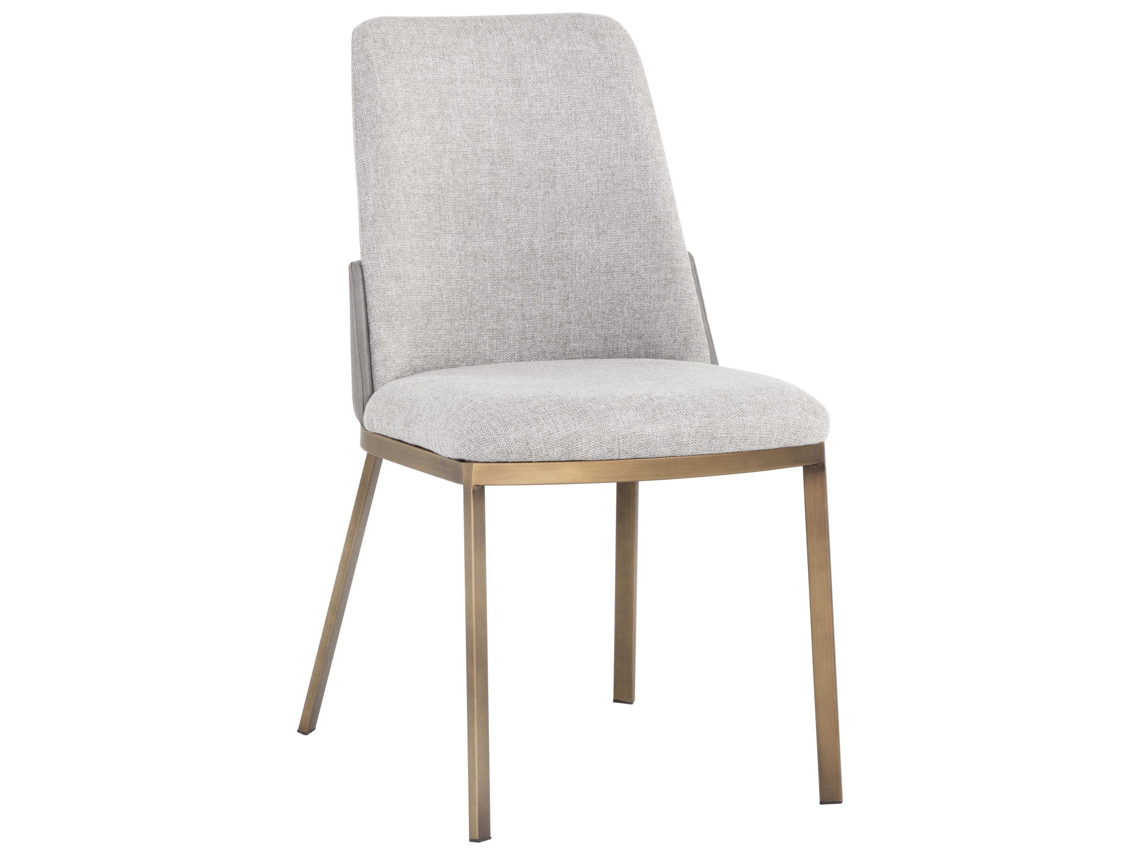 Sunpan Marie Gray Upholstered Side Dining Chair