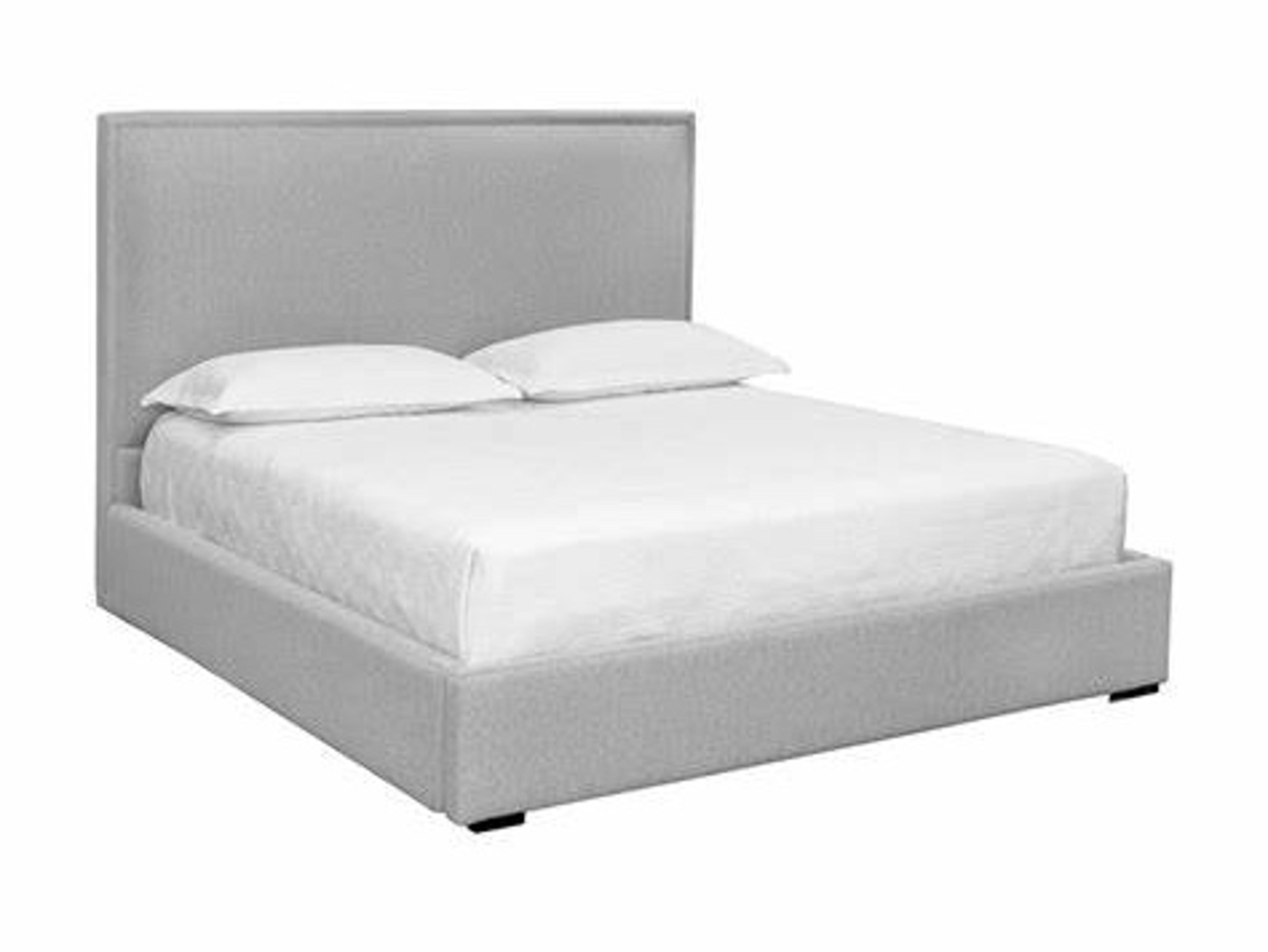 Sunpan Rita Gray Upholstered King Platform Bed