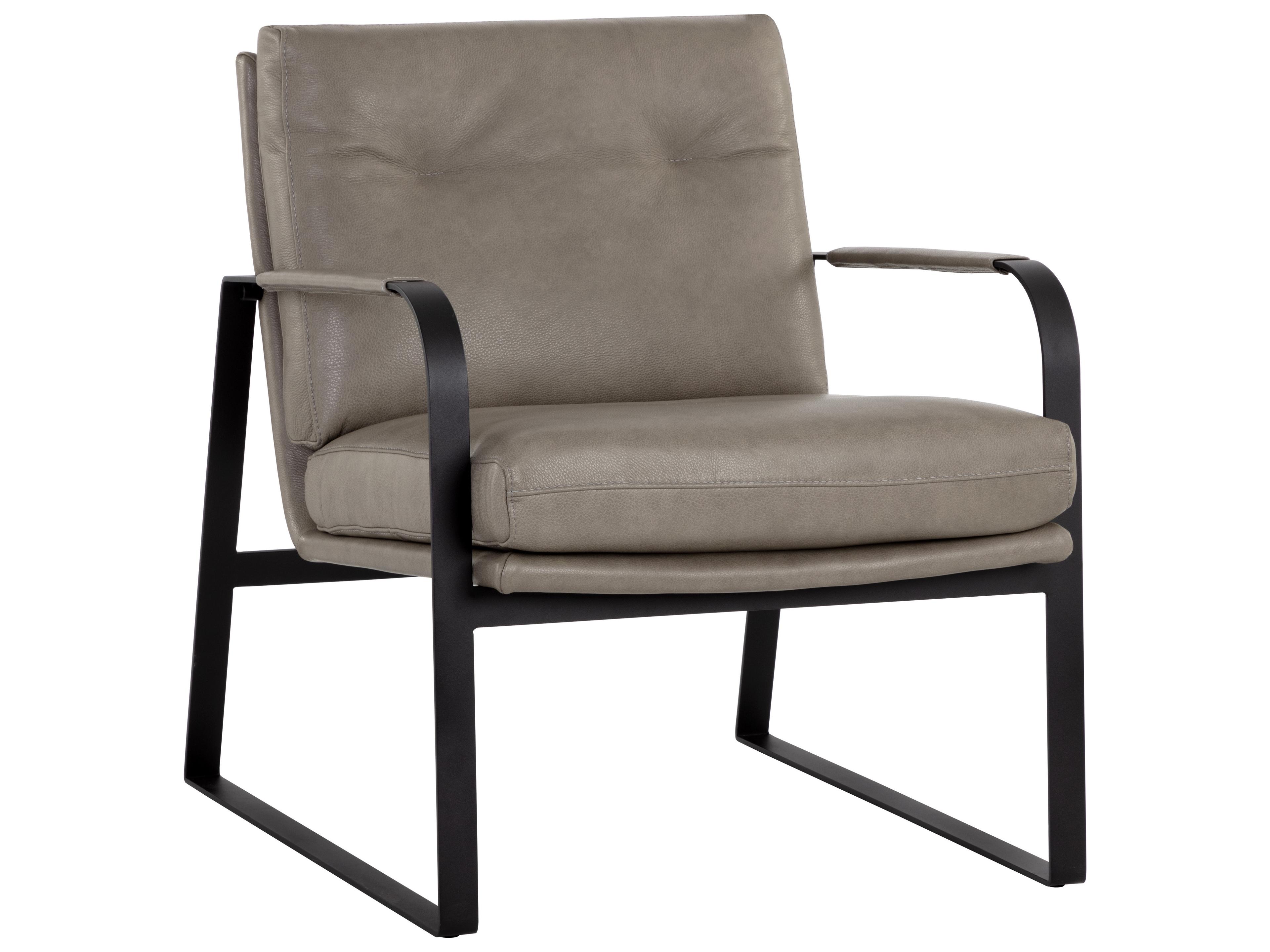 Sunpan Sterling Lounge Chair in Missouri Stone Leather