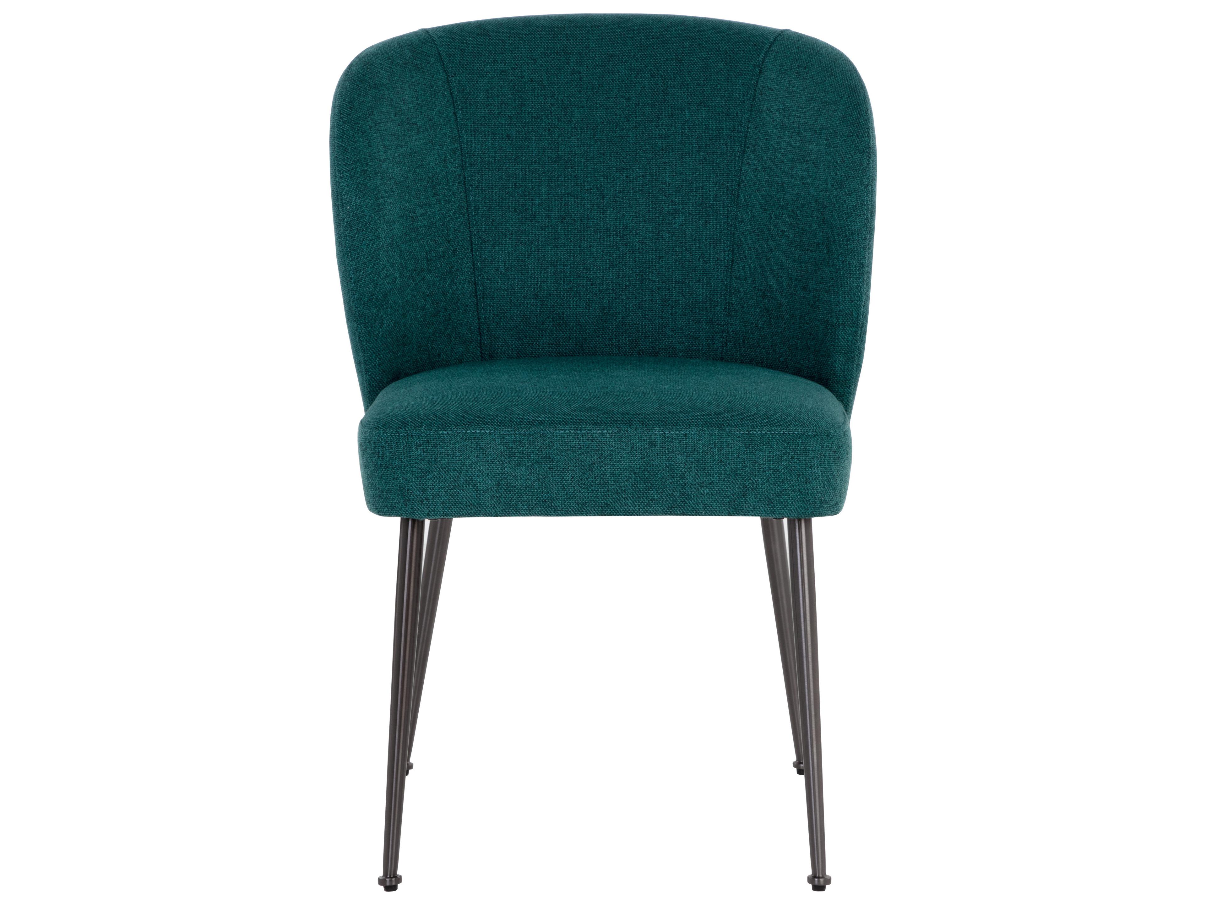 Sunpan Ivana Green Upholstered Side Dining Chair