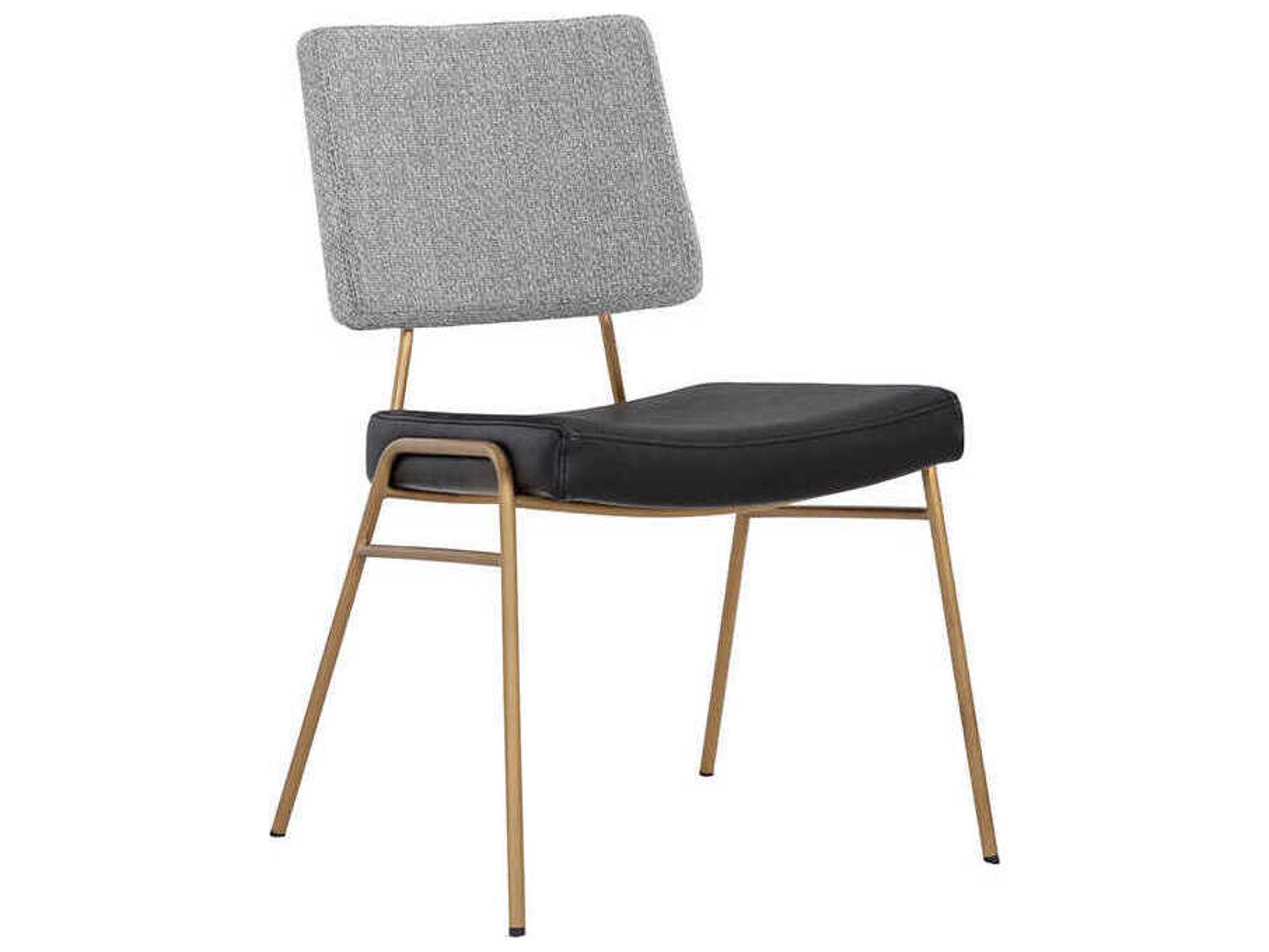 Sunpan Brinley Black Upholstered Side Dining Chair