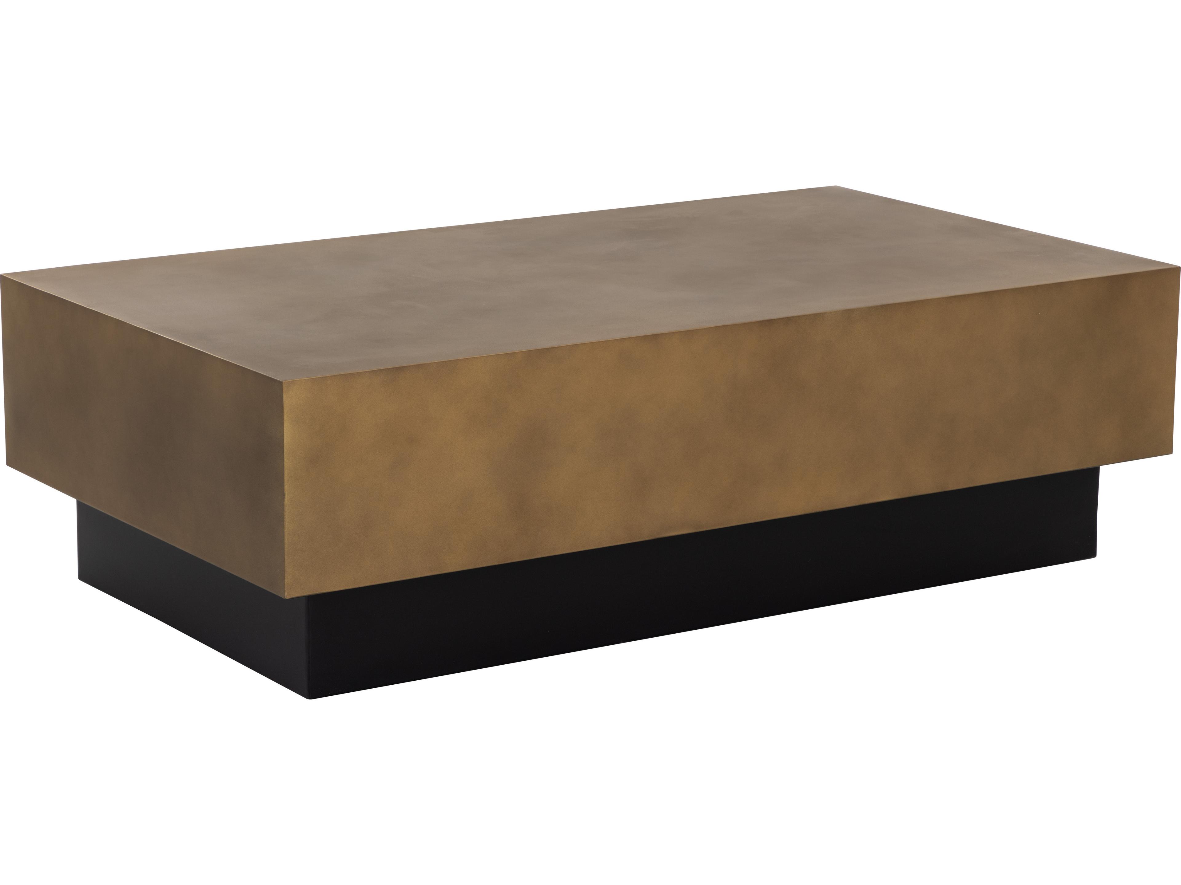 Sunpan Blakely Rectangular Metal Gold Coffee Table