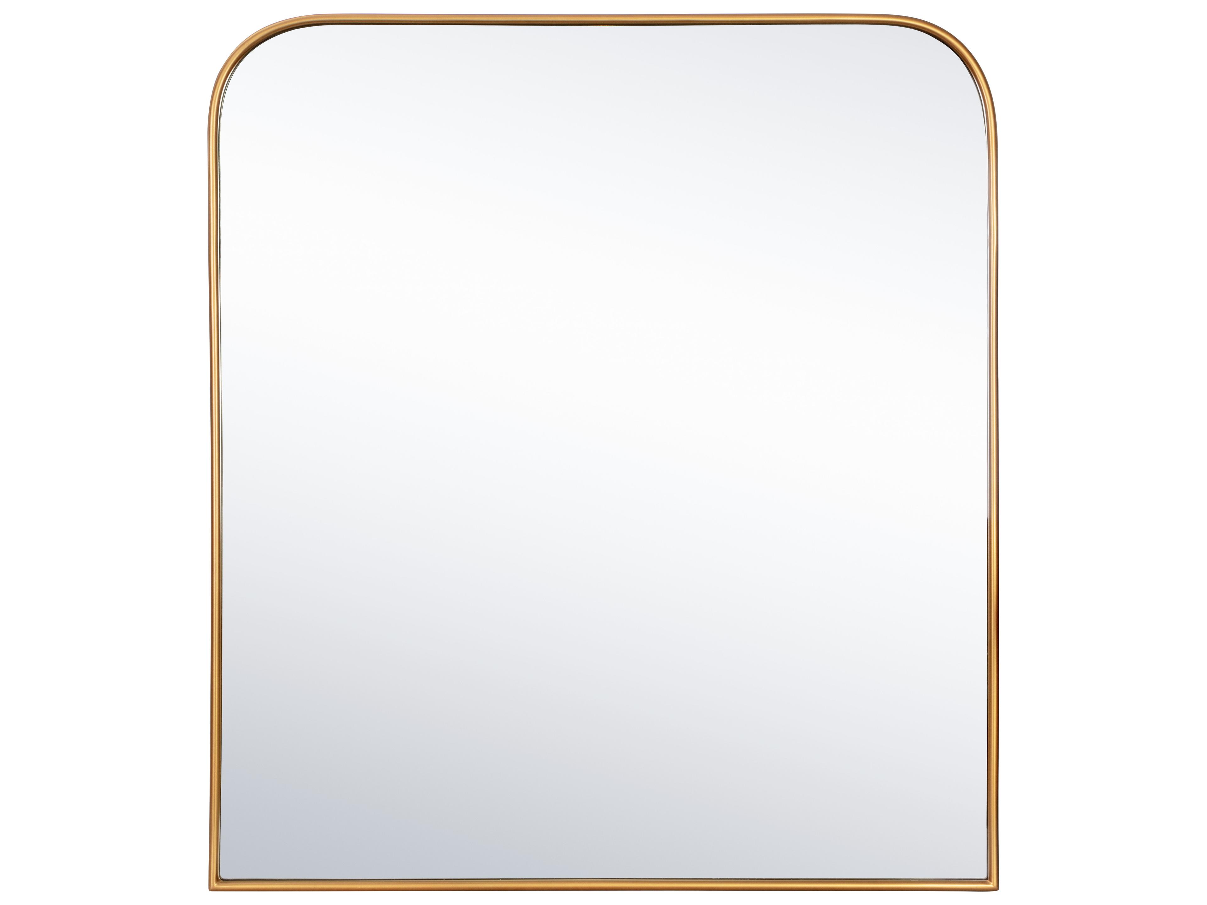 Sunpan Calabasas Rectangular Brass Wall Mirror