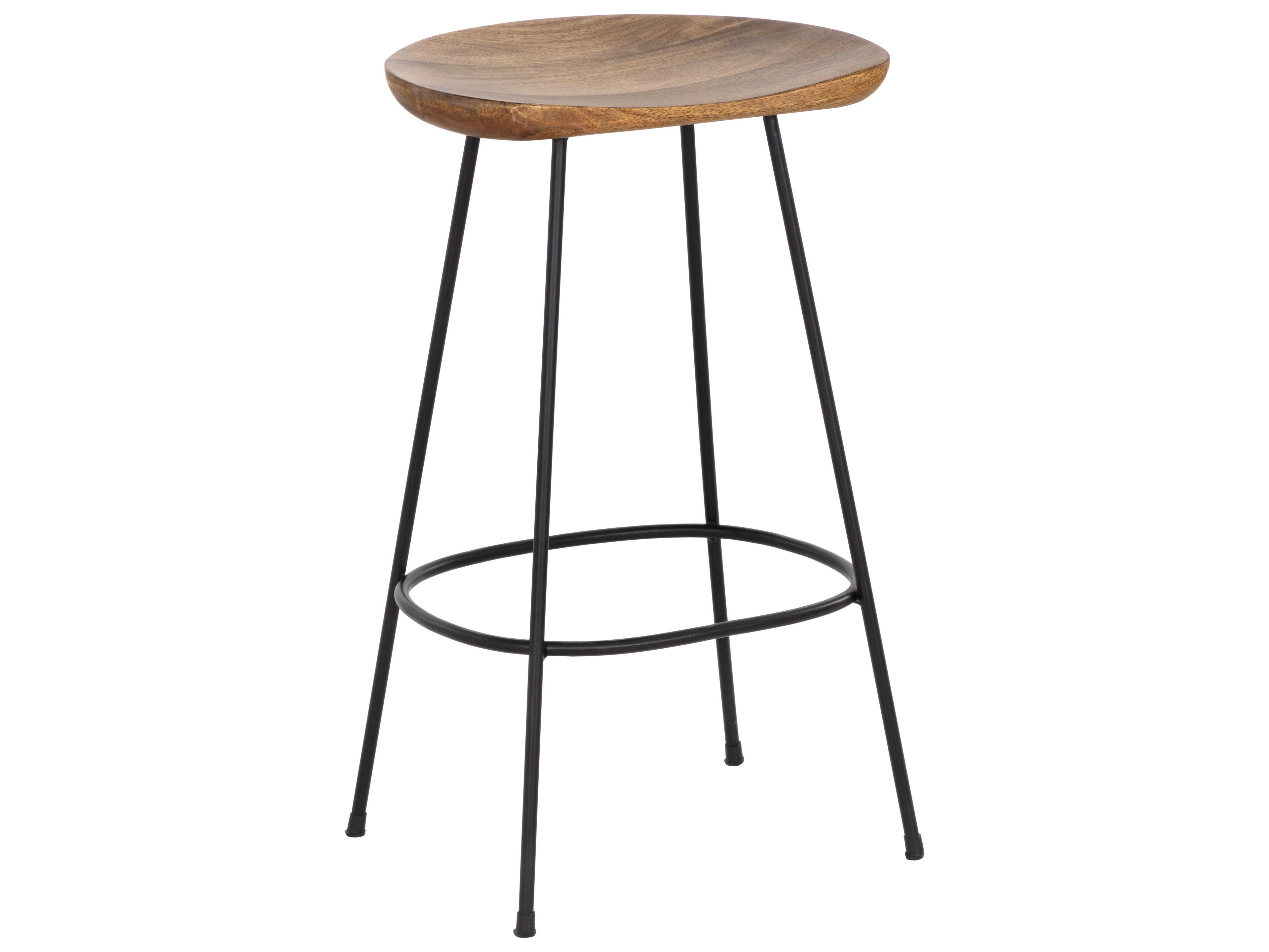 Sunpan Indra Brown Black Mango Wood Counter Stool