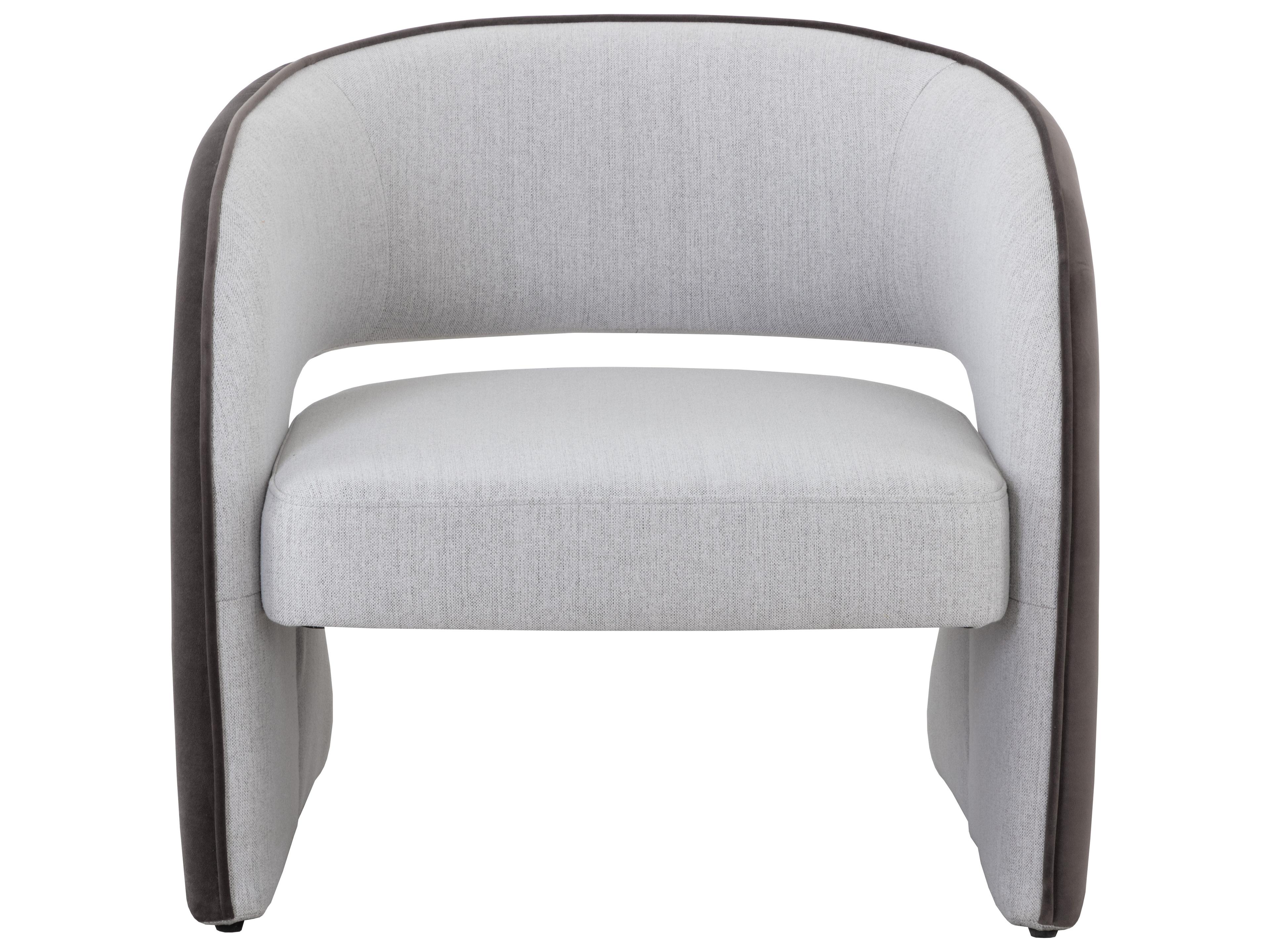 Sunpan Rosalia Gray Fabric Accent Chair