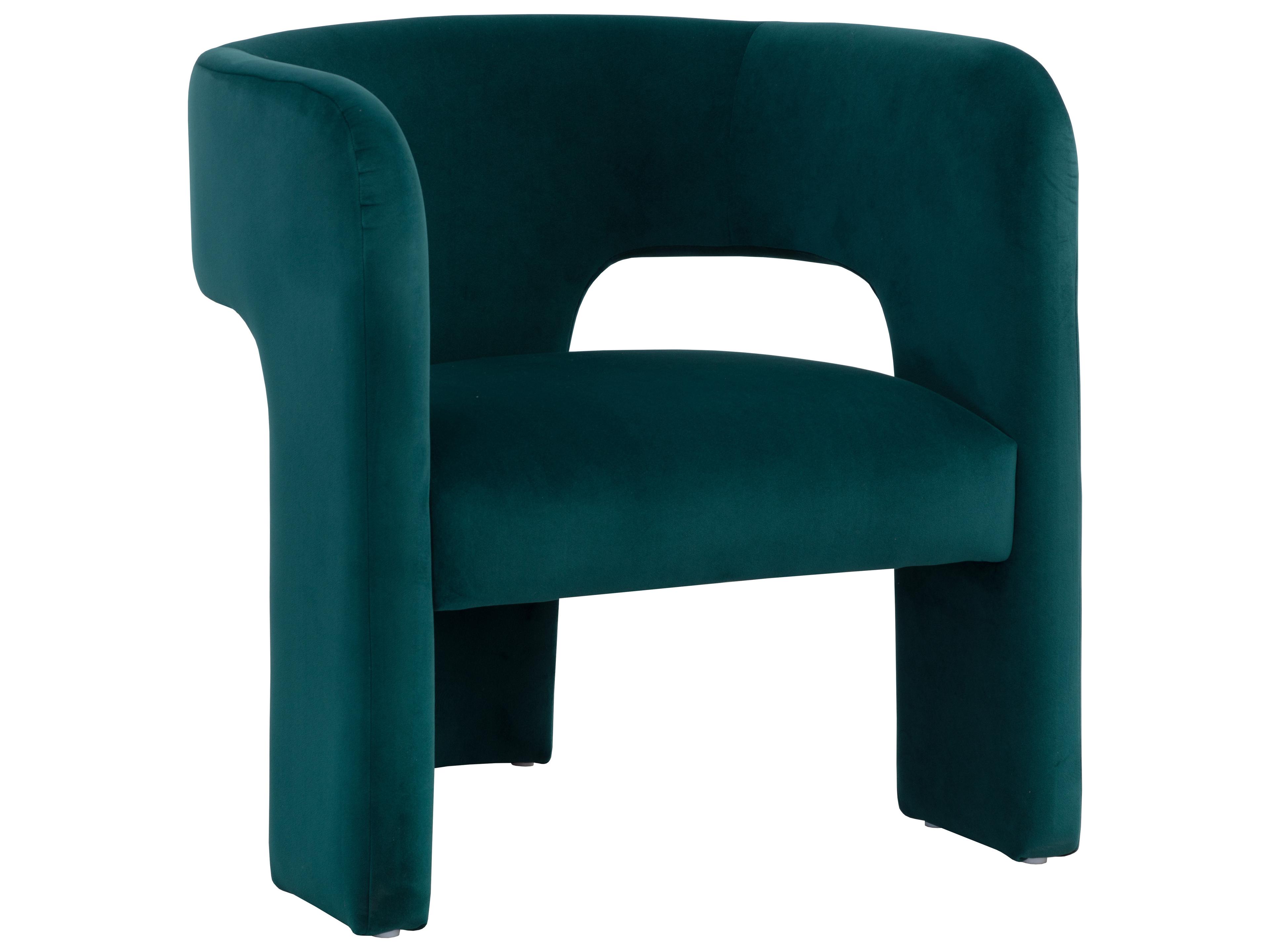 Sunpan Isidore Green Fabric Accent Chair