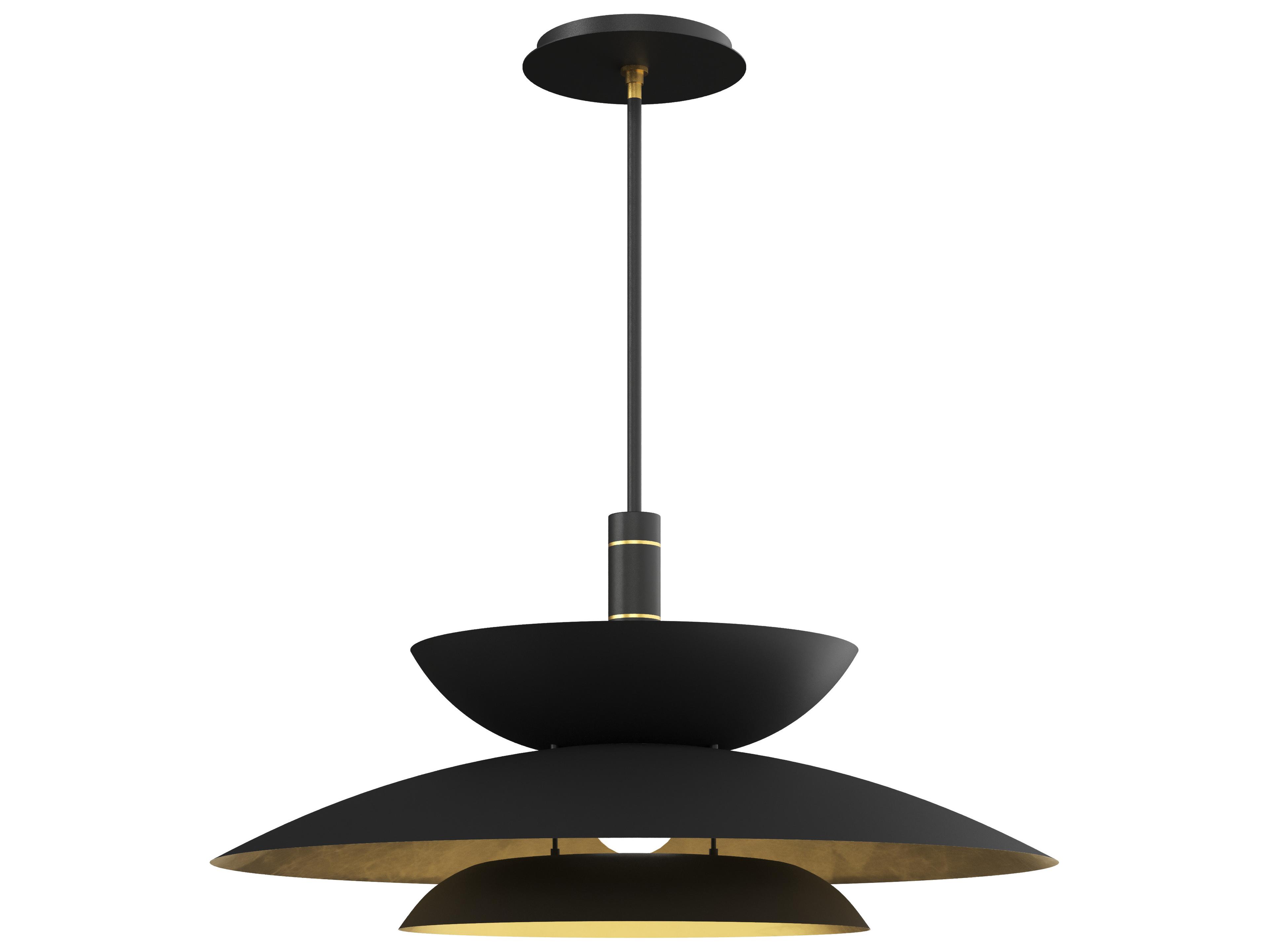Sunpan Timea 1-Light Black Brass Pendant
