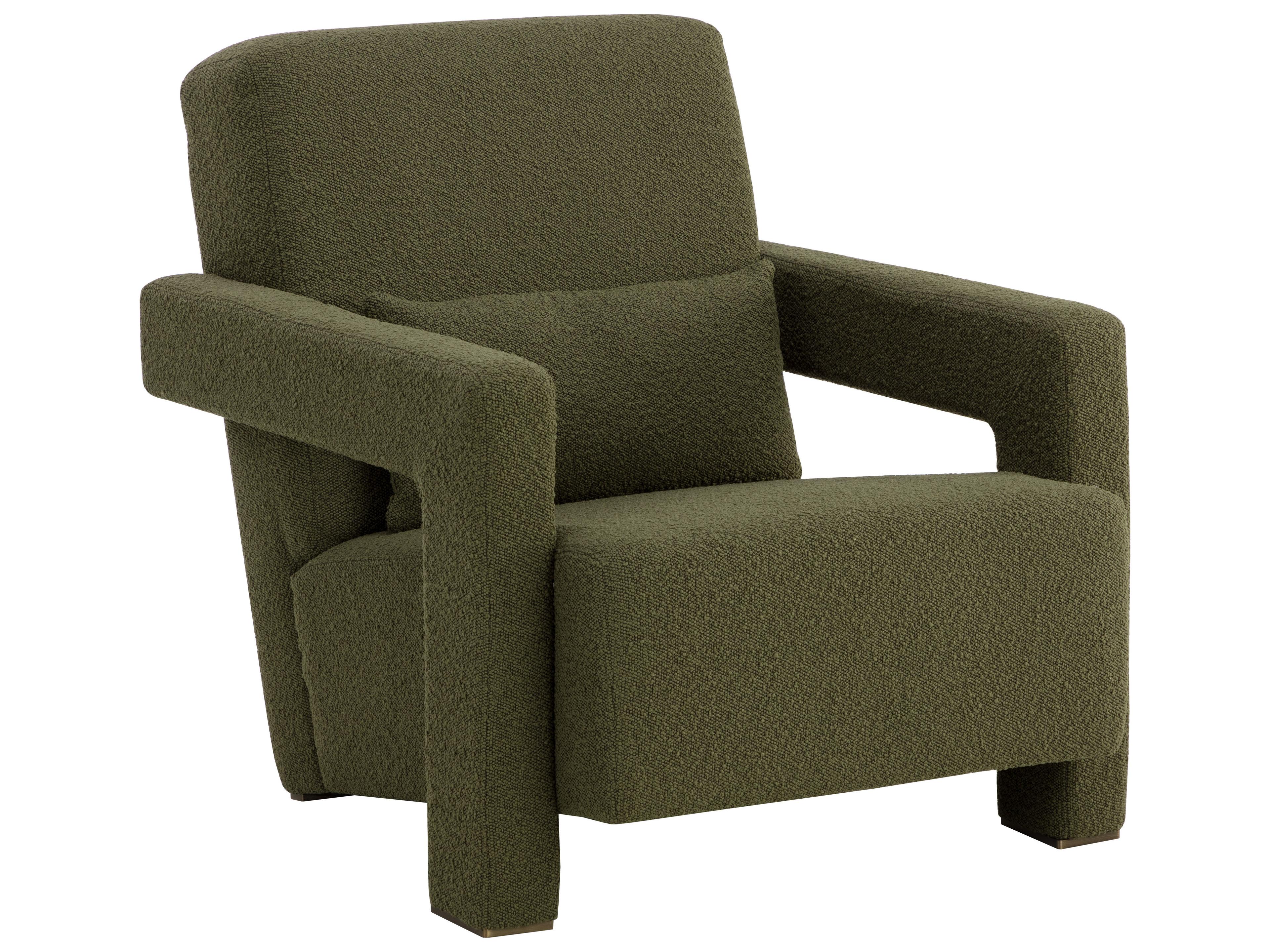 Sunpan Forester Green Fabric Accent Chair