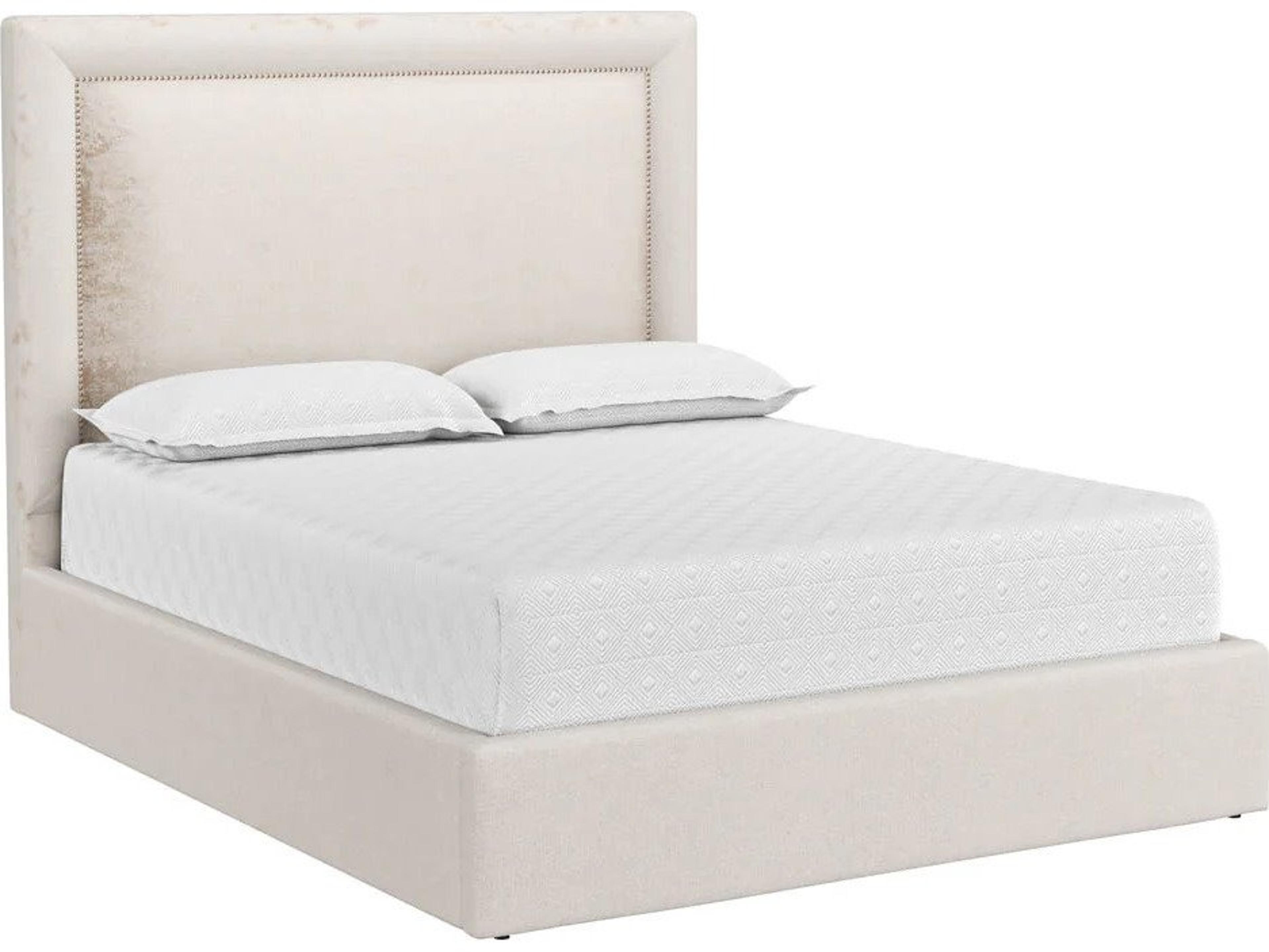 Sunpan Nylah Bergen Taupe Beige Upholstered Queen Platform Bed