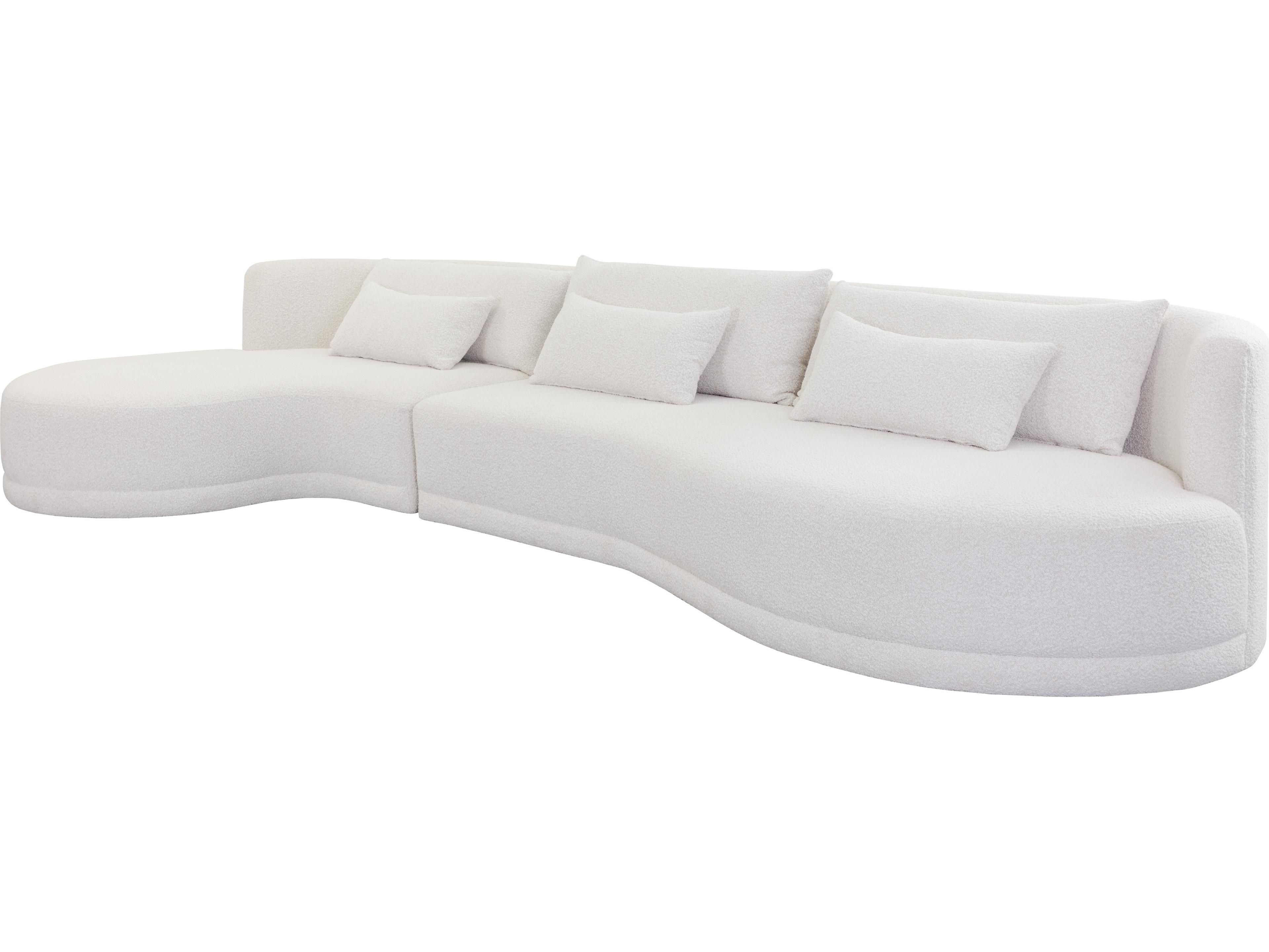 Sunpan Laken Copenhagen White Upholstered Sofa