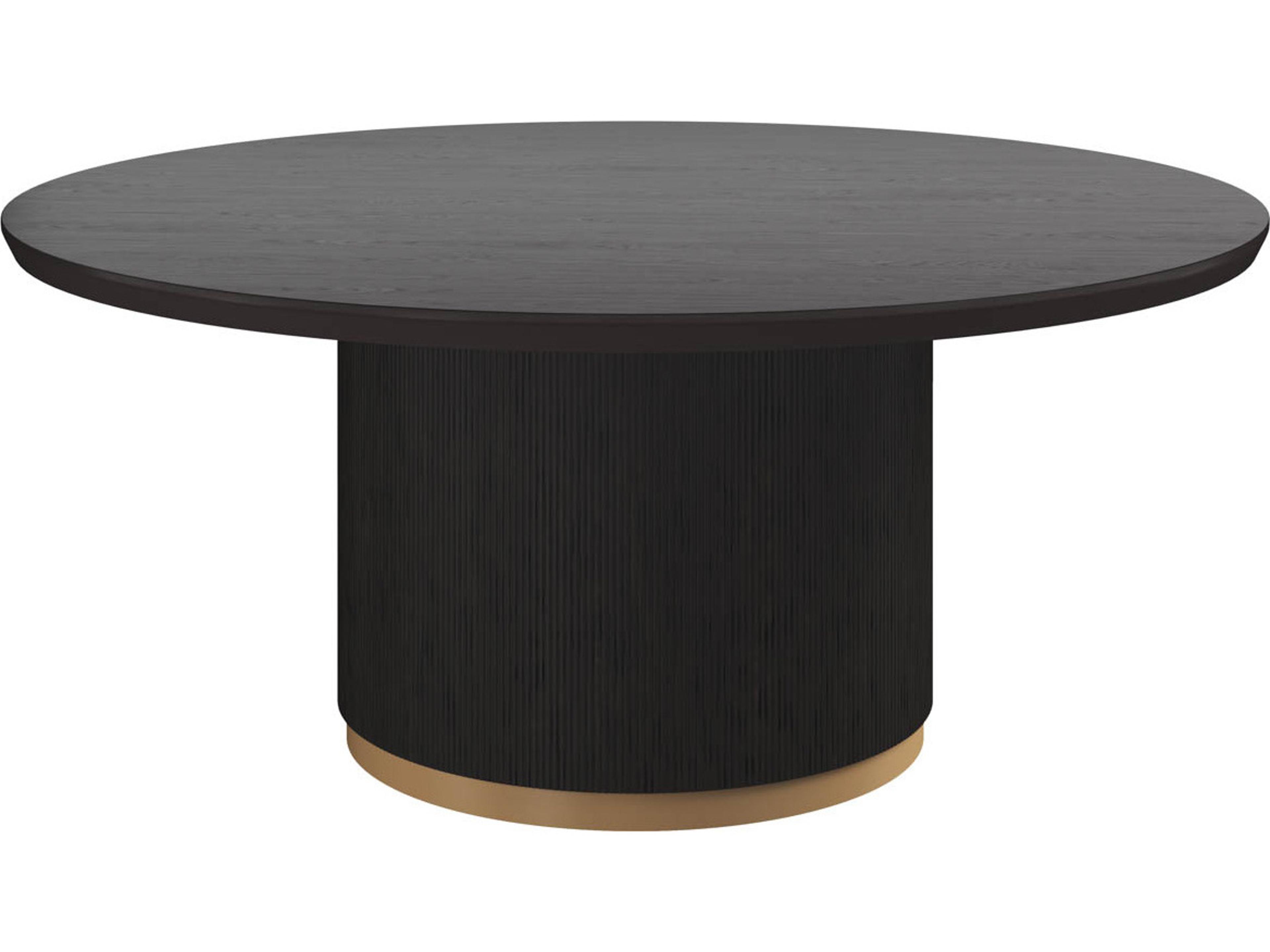 Sunpan Kalla Round Wood Charcoal Dining Table