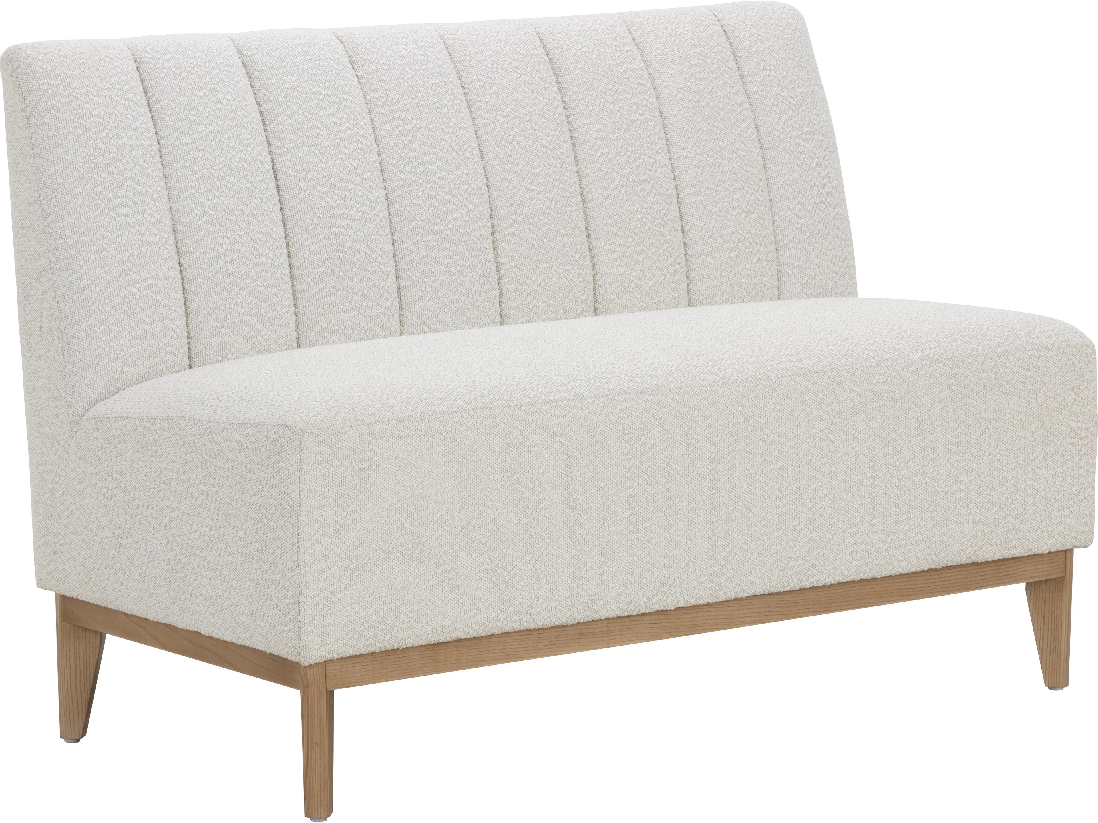 Sunpan Kosovo Natural White Upholstered Loveseat