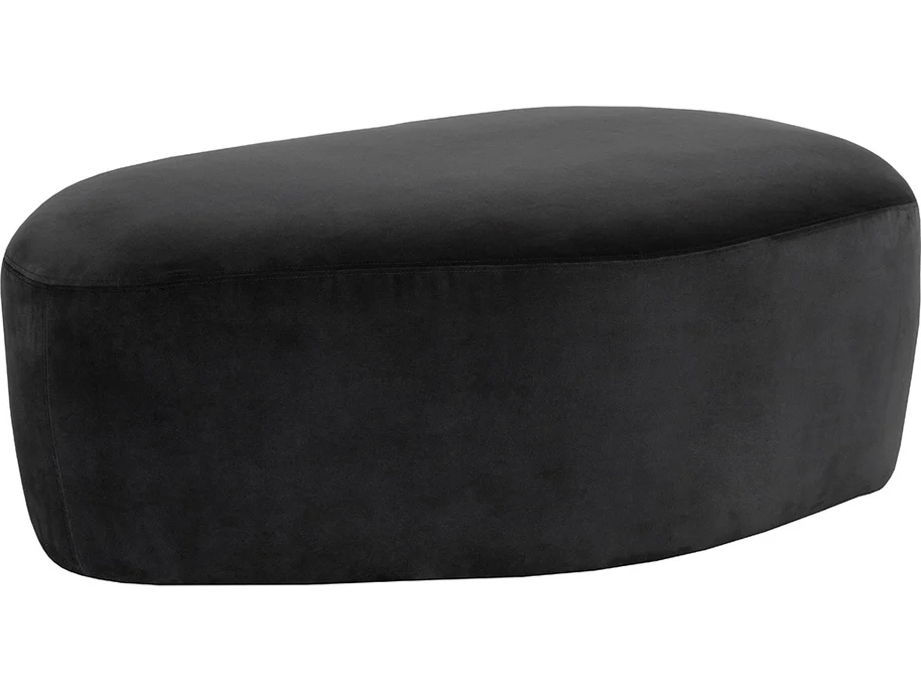 Sunpan Soraya Black Upholstered Ottoman