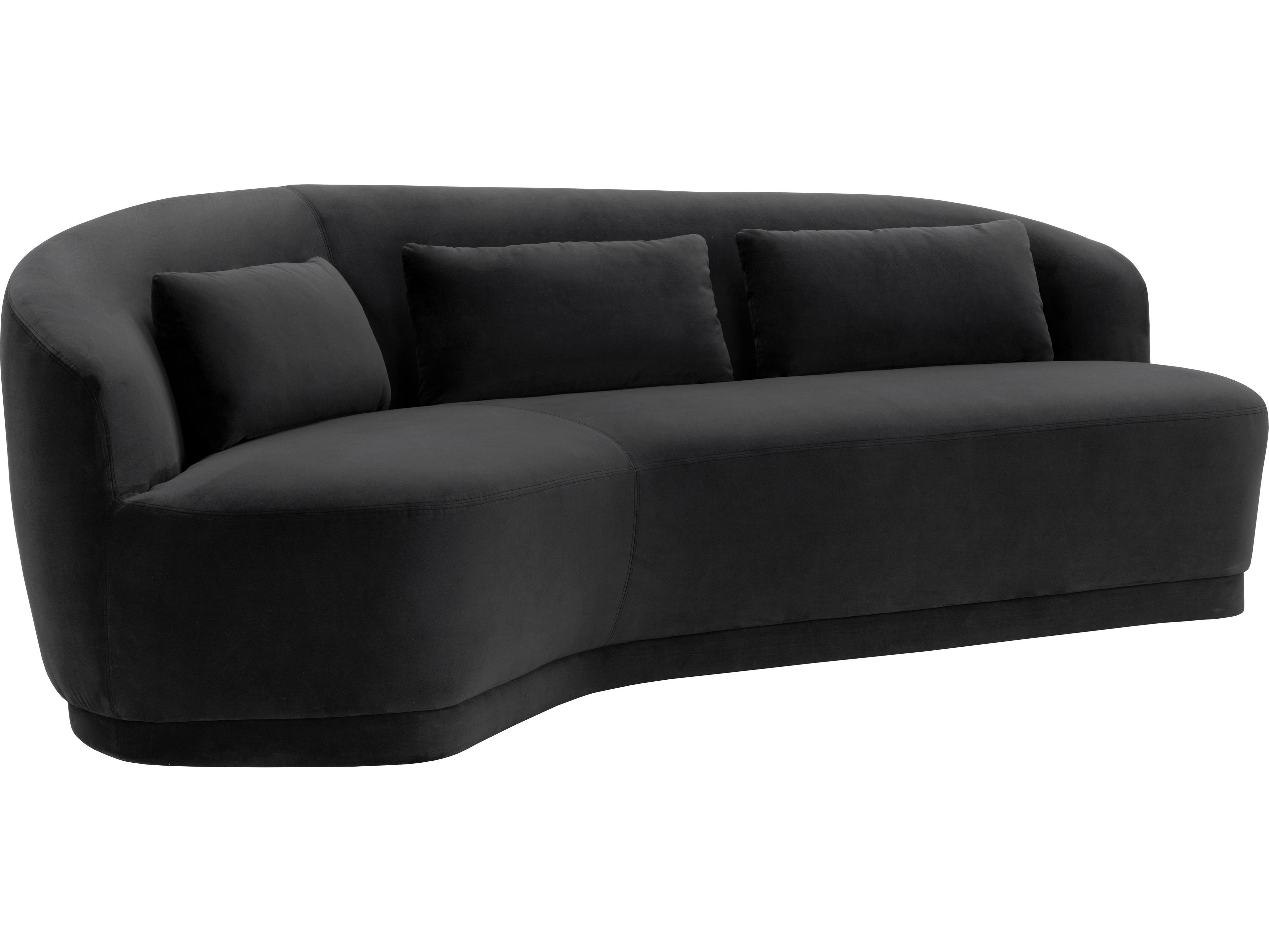 Sunpan Soraya Black Upholstered Sofa