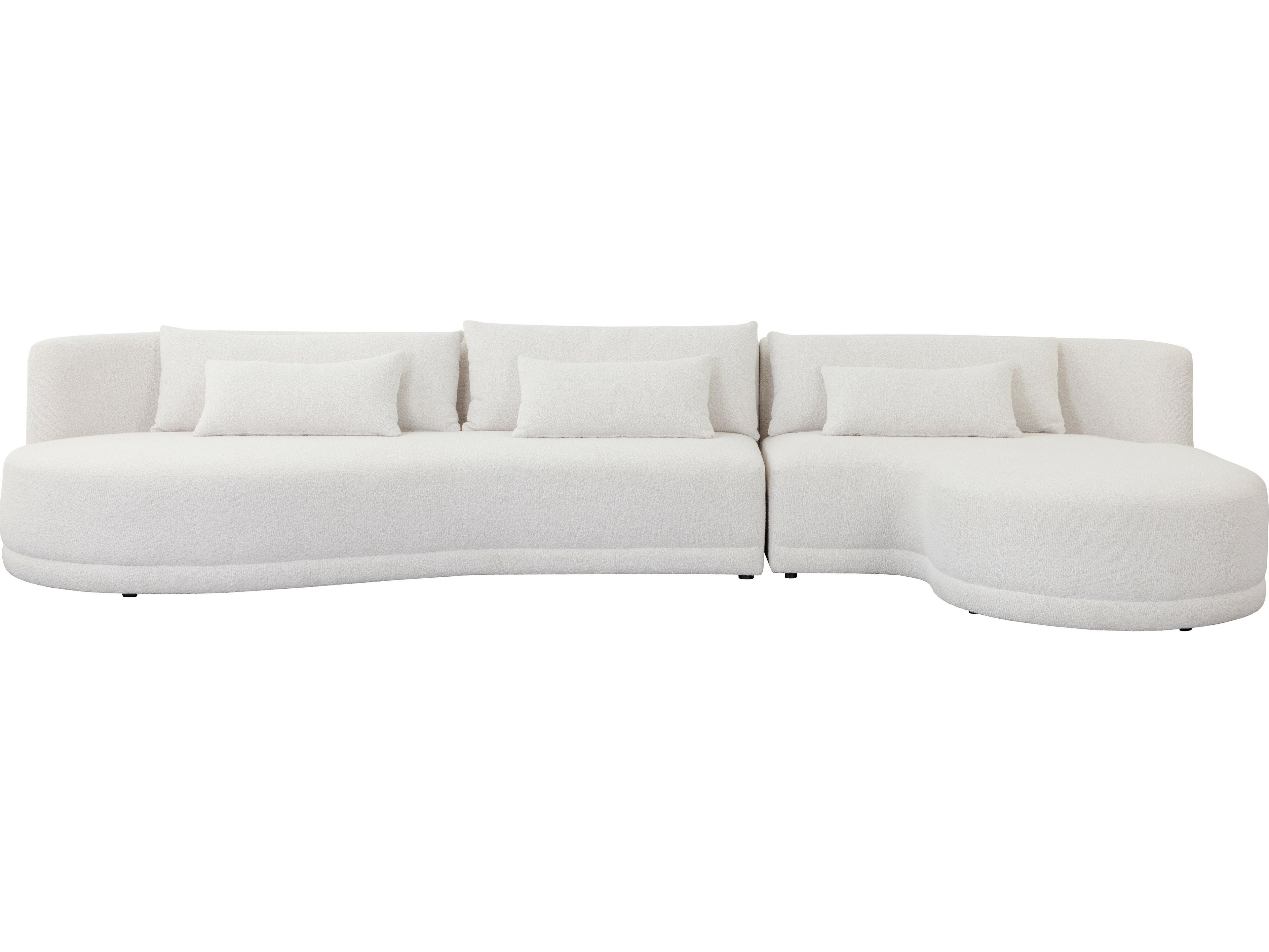 Sunpan Laken Copenhagen White Upholstered Sofa