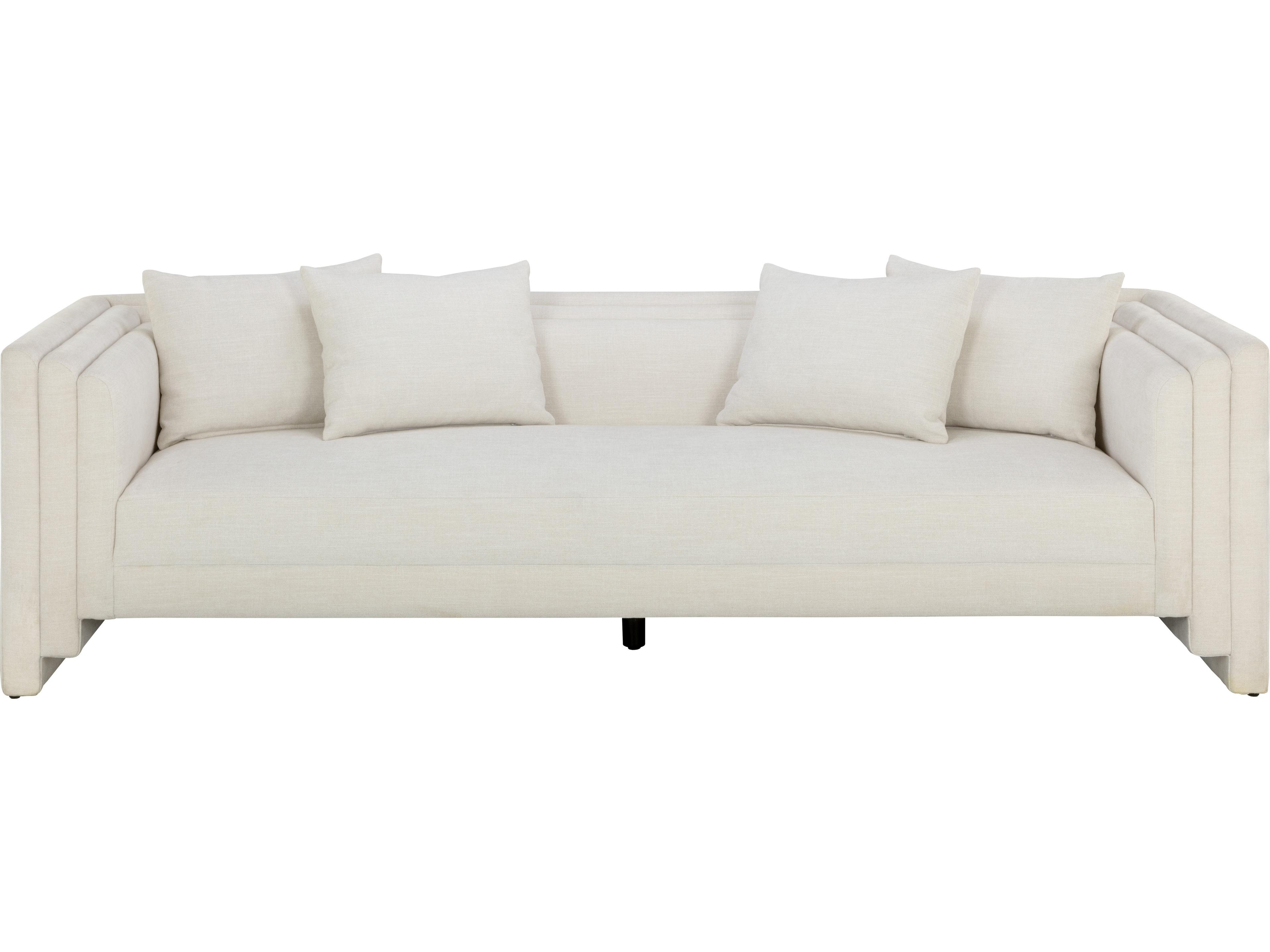 Sunpan Kira 96" Kira Sofa Heather Ivory Tweed