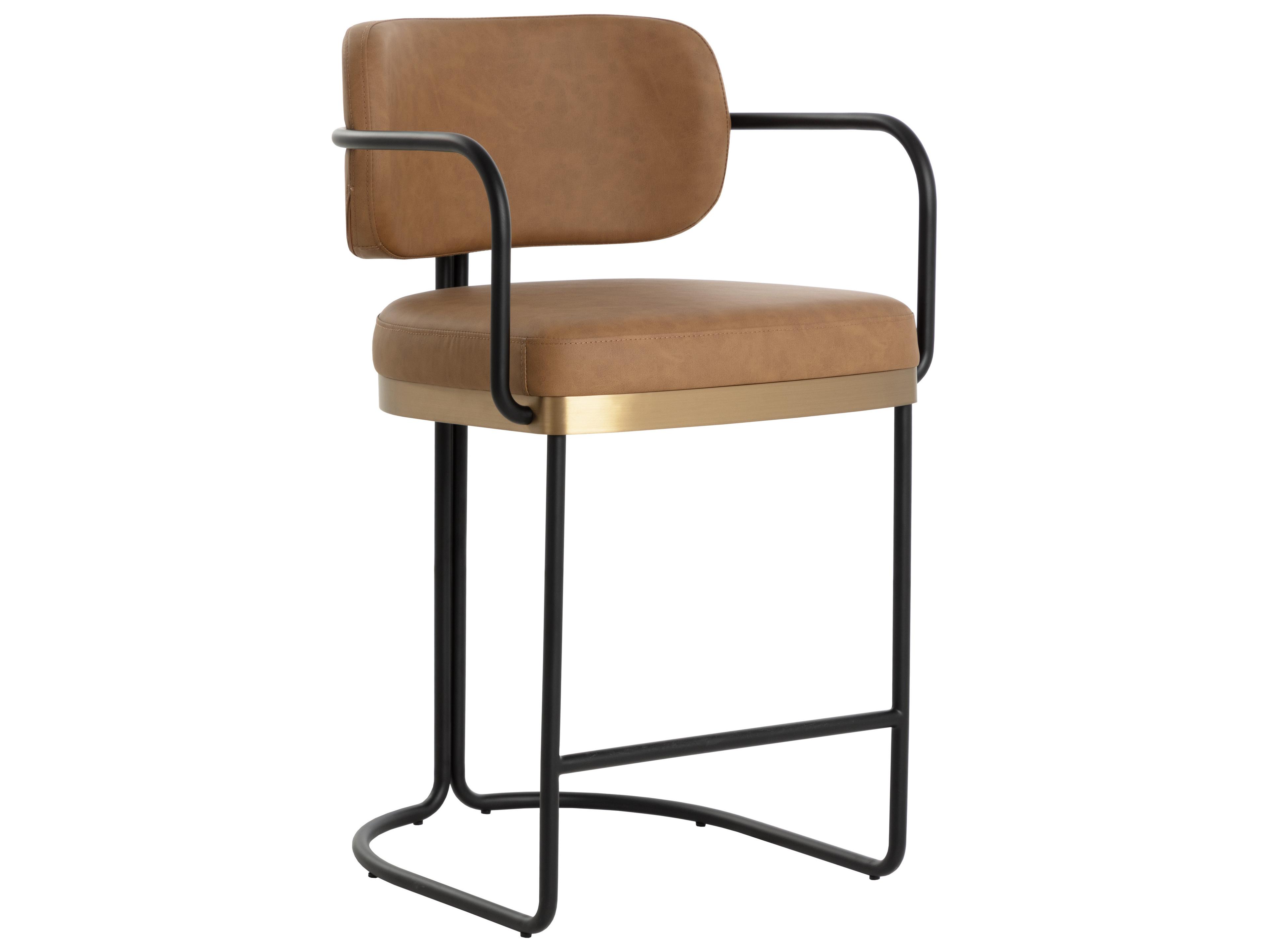 Jalen Brown Faux Leather Counter Stool