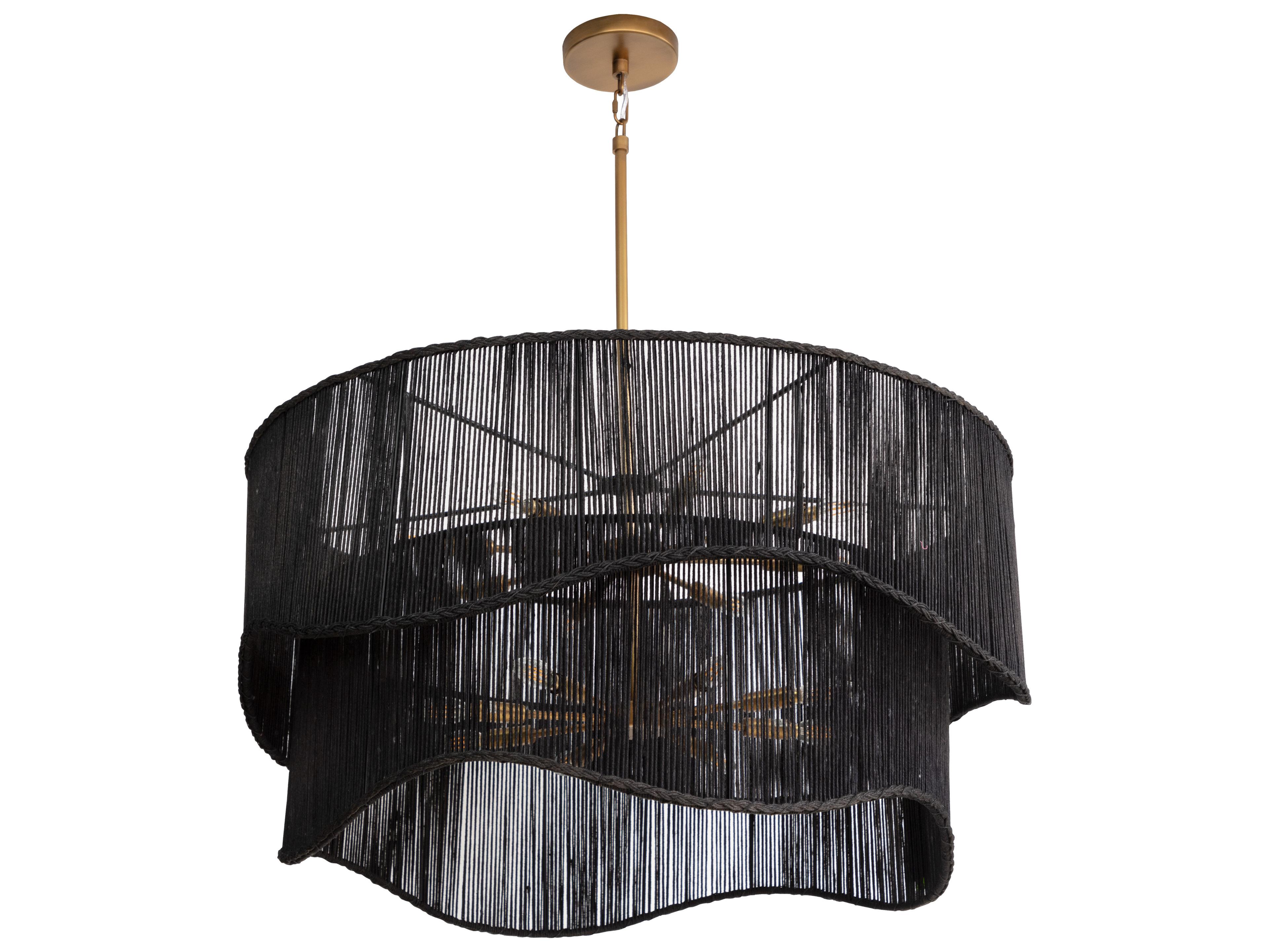 Sunpan Rhine Black Candelabra Chandelier