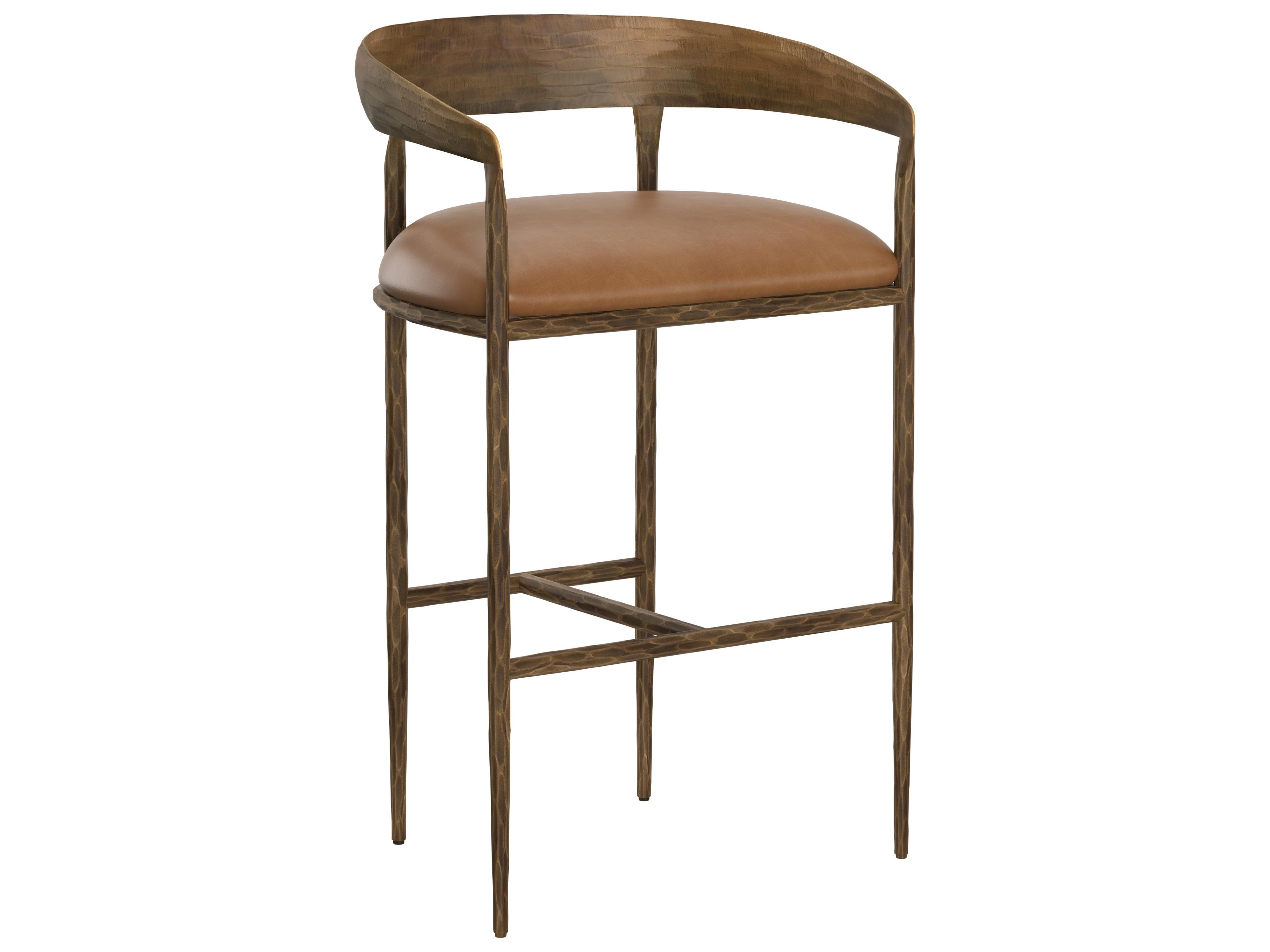 Sunpan Zanatta 23.75" Zanatta Barstool Tan Leather