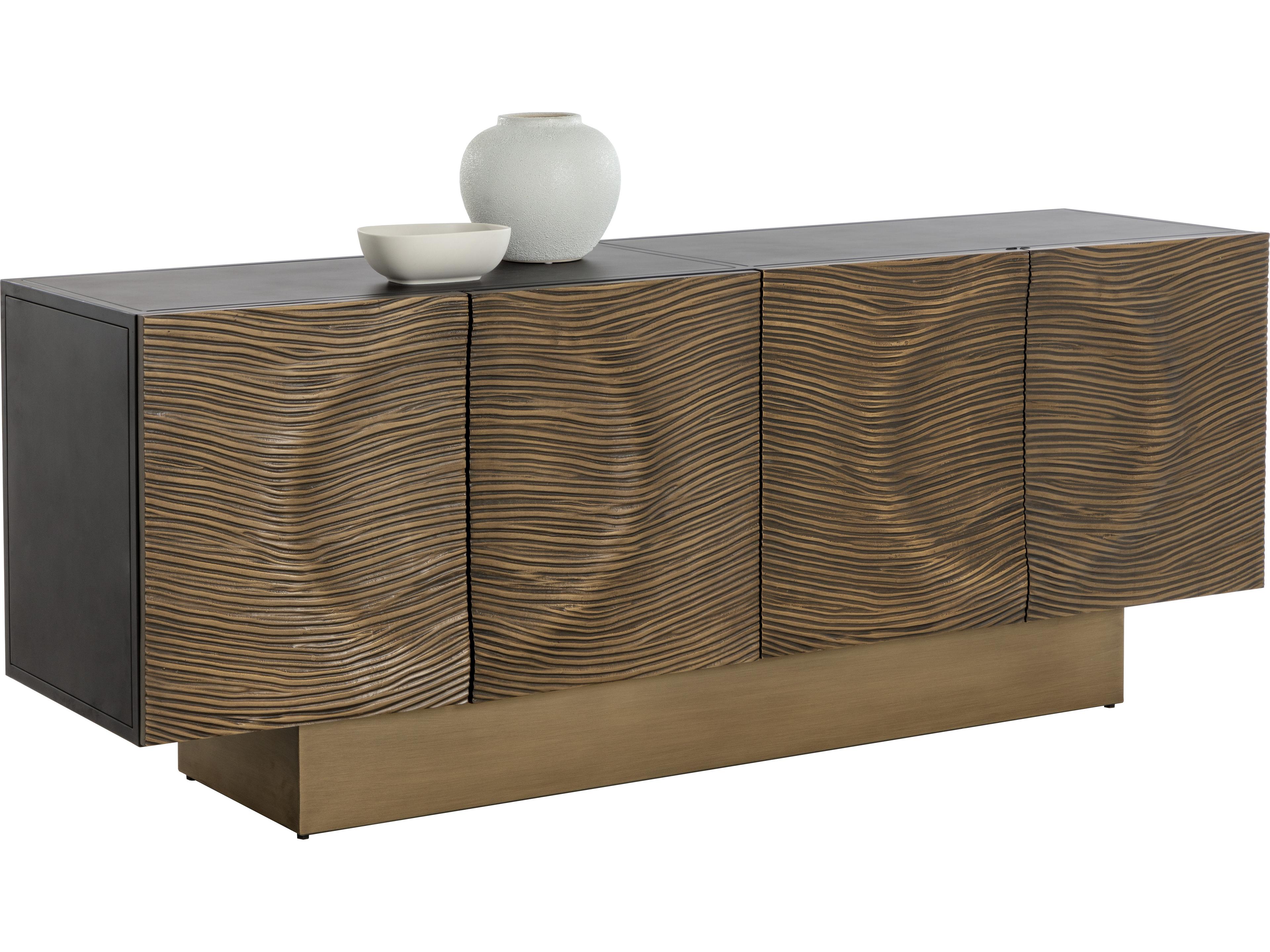 Sunpan Dharkan 71" Black Sideboard