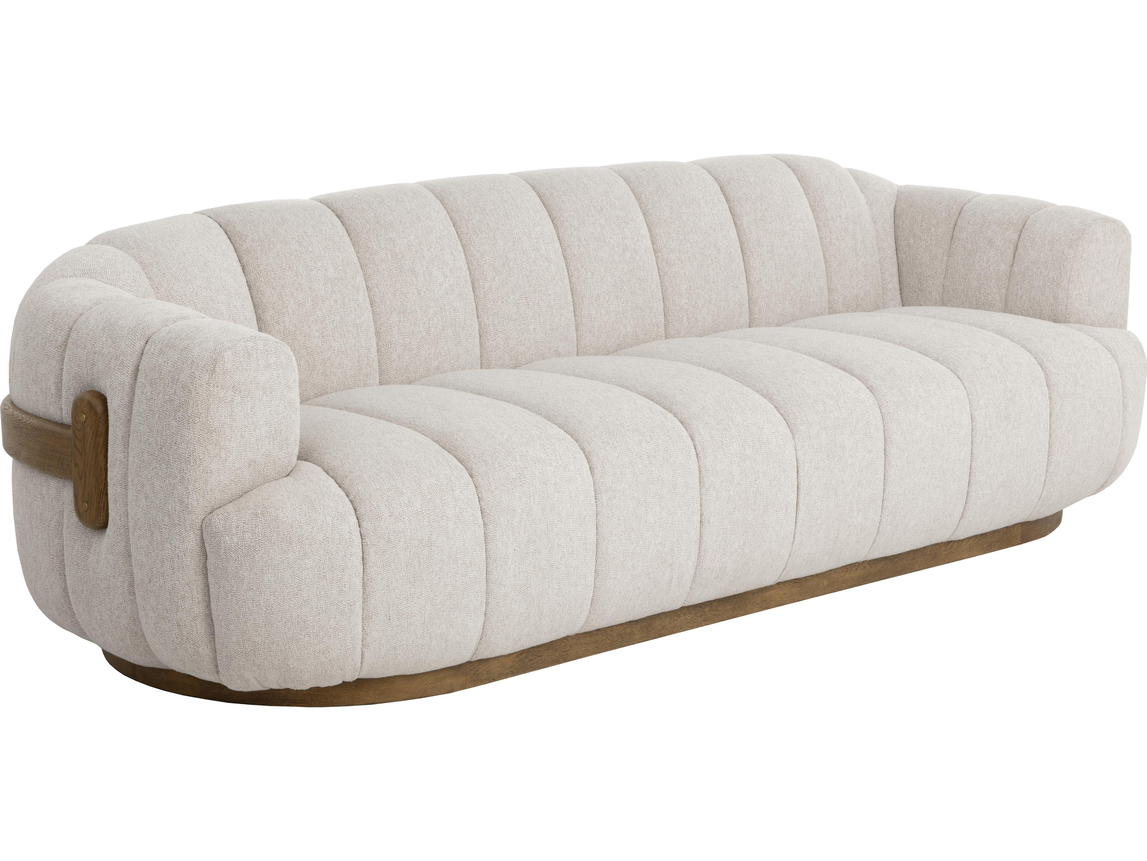 Sunpan Tadeo Taupe Beige Upholstered Sofa