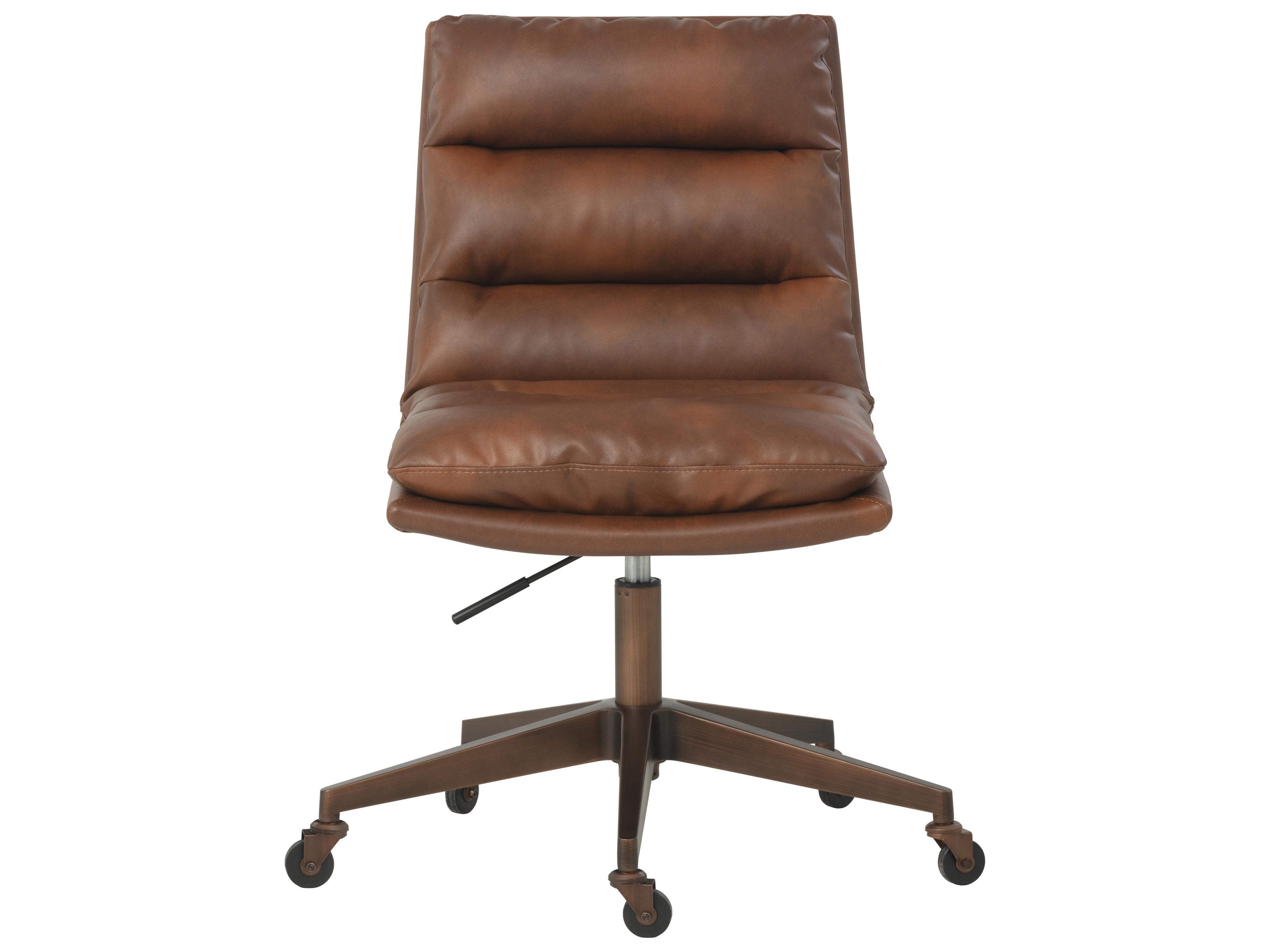 Sunpan Stinson Brown Faux Leather Adjustable Swivel Computer Office Chair
